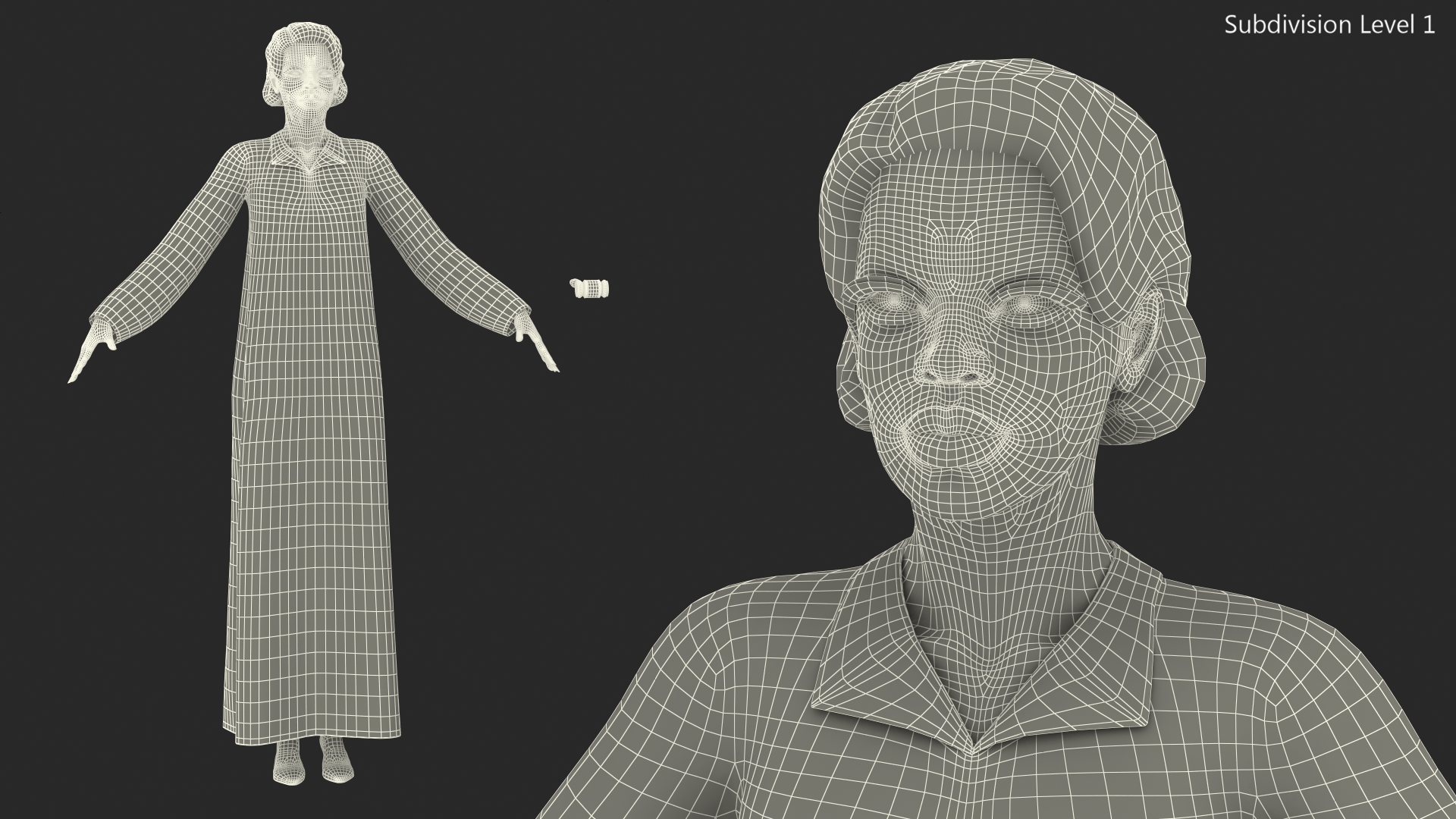 3D Dark Skin Judge Woman Rigged model
