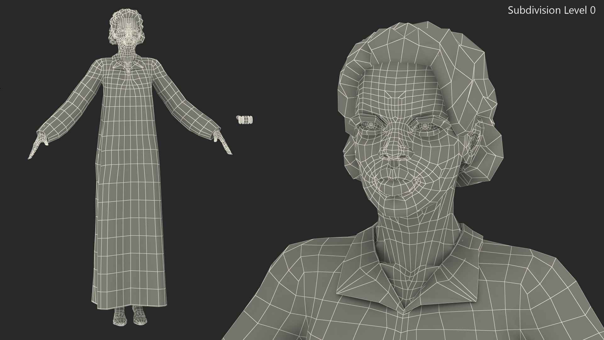 3D Dark Skin Judge Woman Rigged model