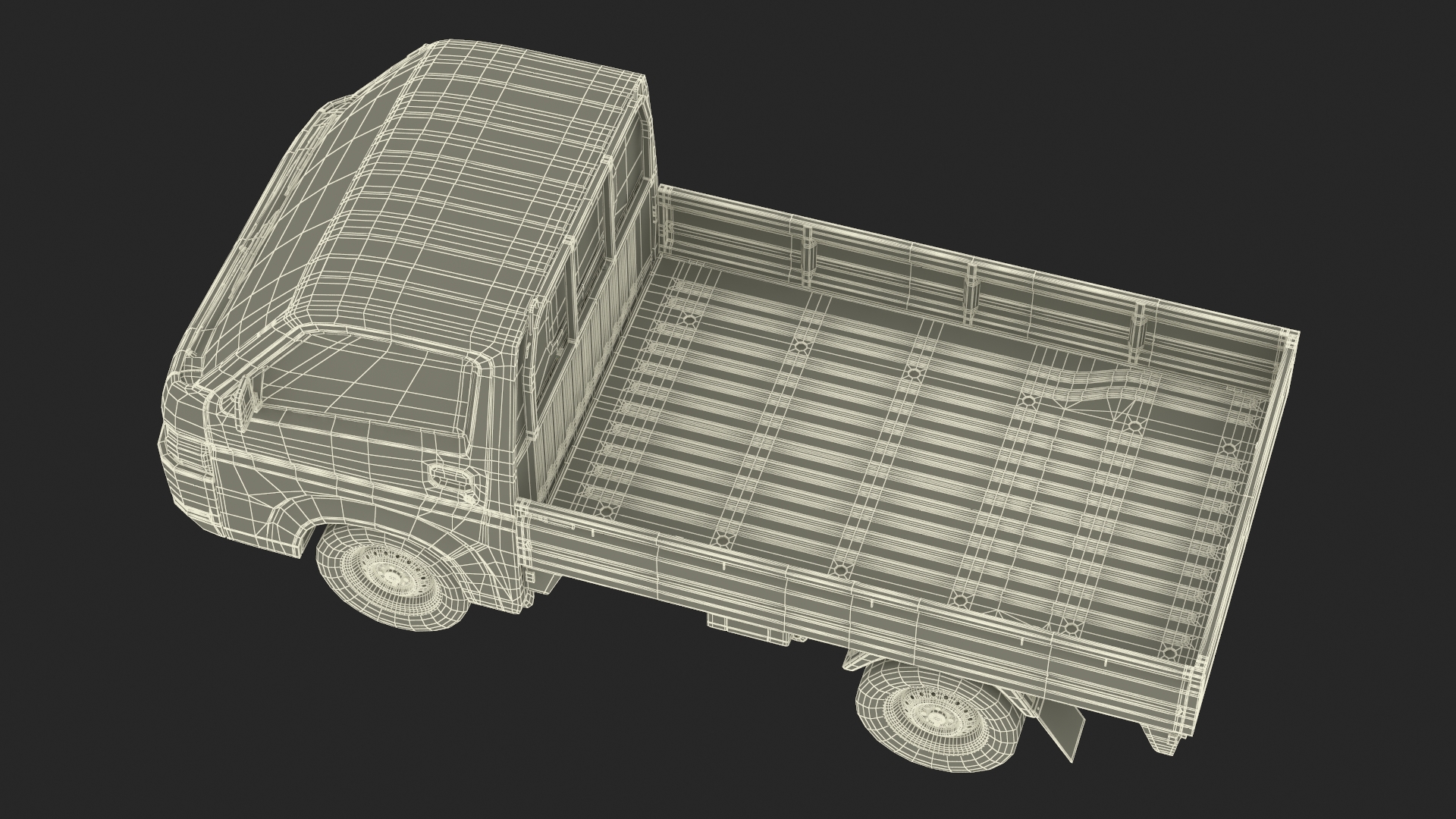 3D Truck Suzuki Carry Red Simplified model