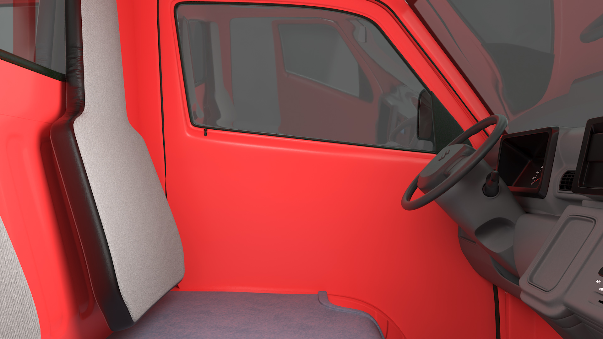 3D Truck Suzuki Carry Red Simplified model