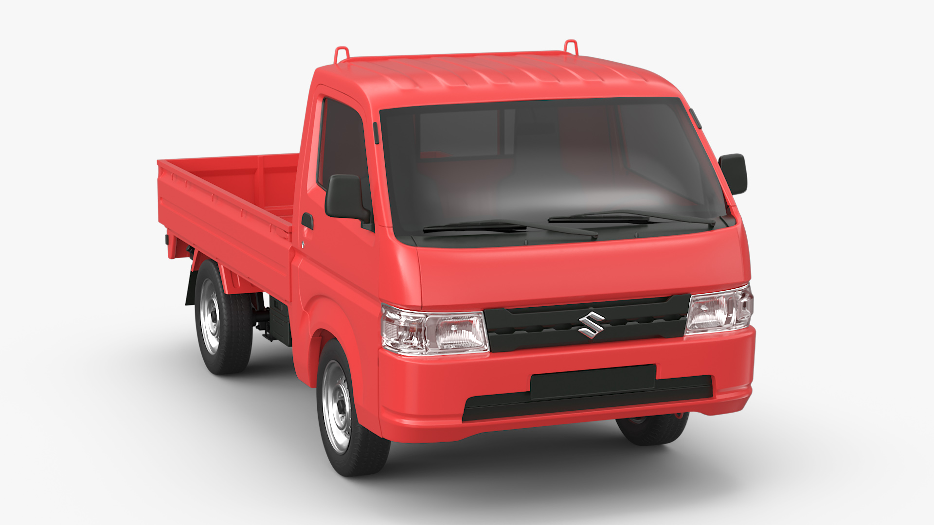 3D Truck Suzuki Carry Red Simplified model