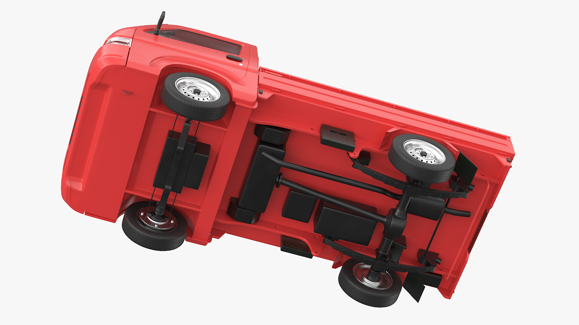 3D Truck Suzuki Carry Red Simplified model