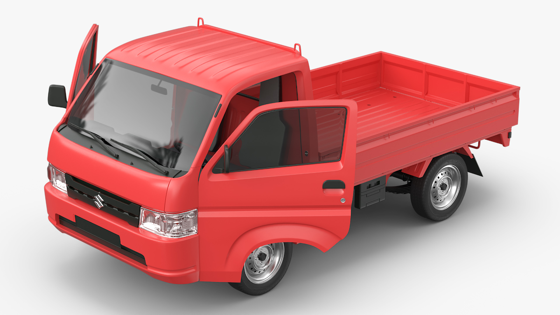 3D Truck Suzuki Carry Red Simplified model