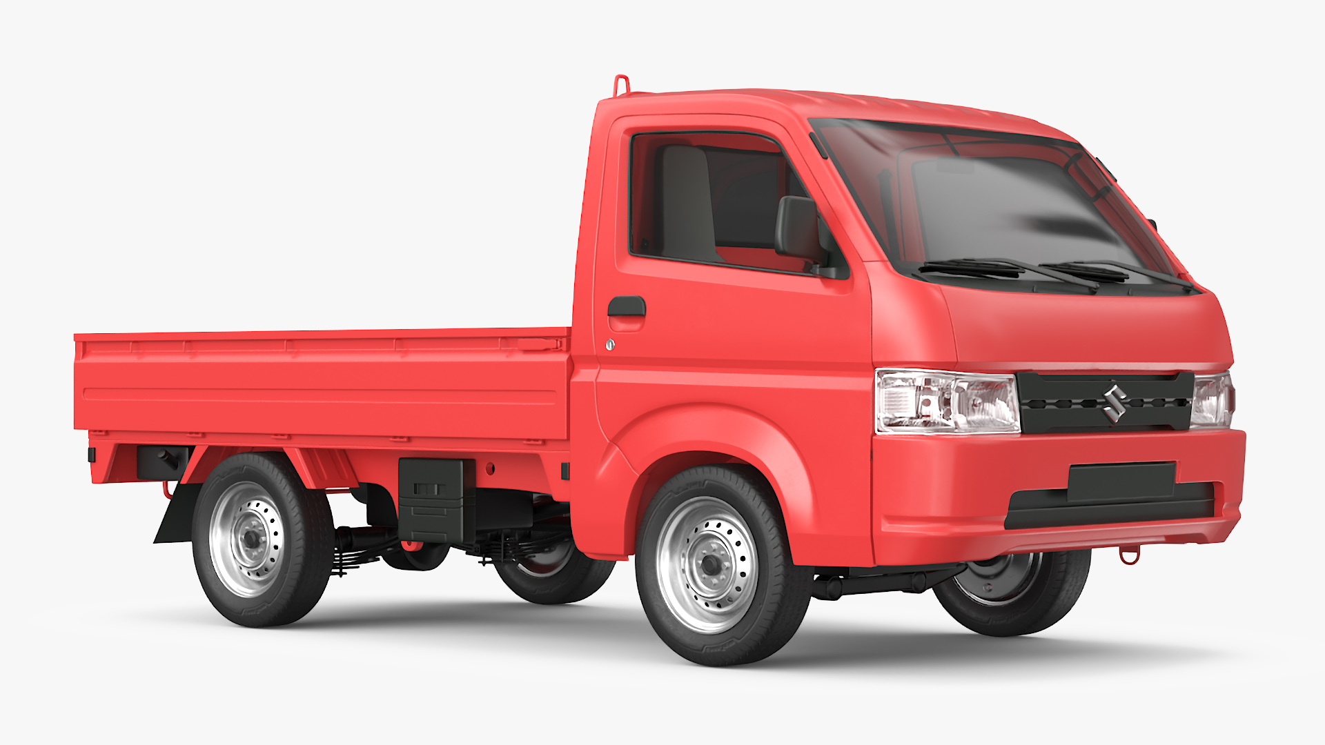3D Truck Suzuki Carry Red Simplified model