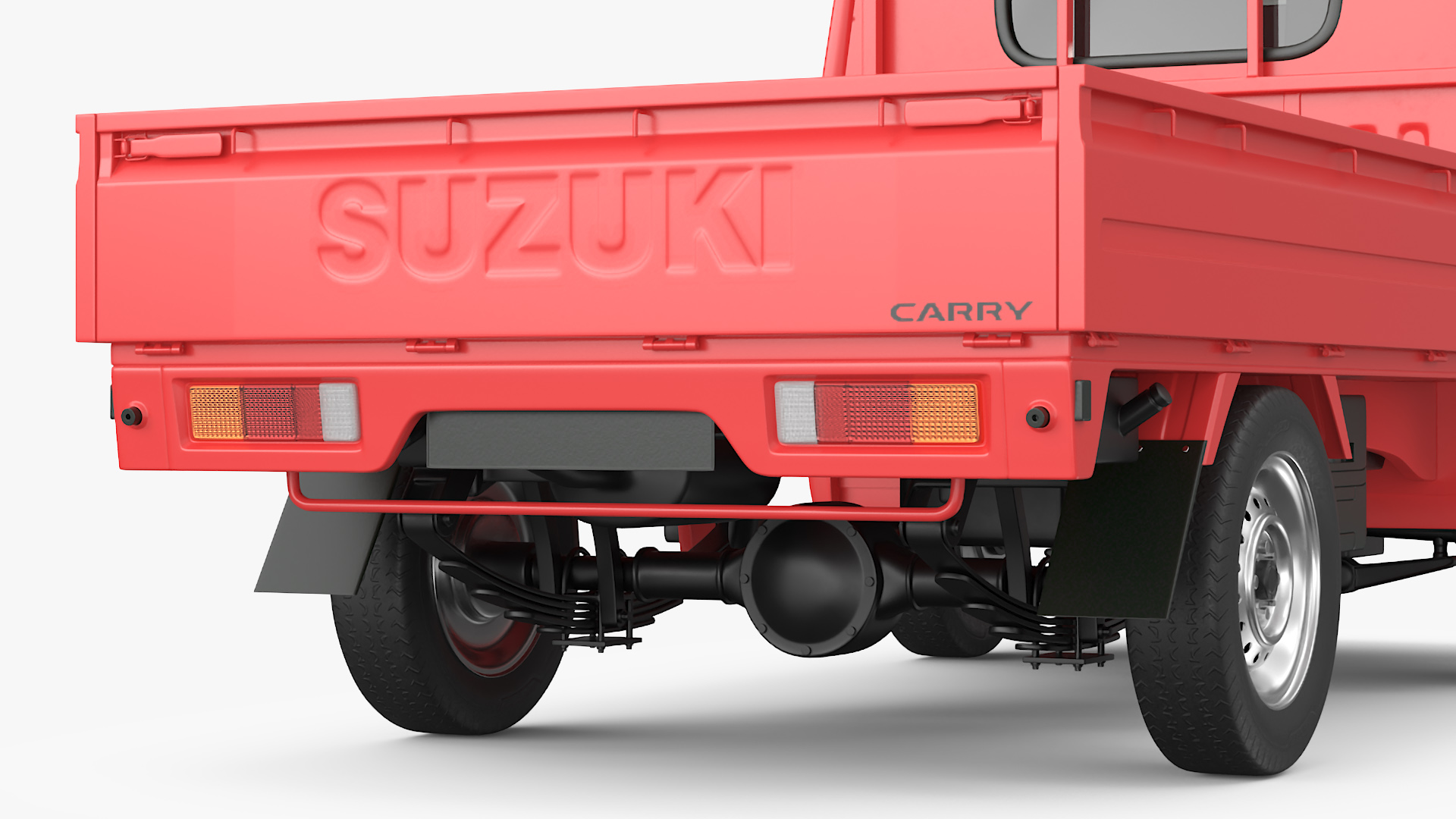 3D Truck Suzuki Carry Red Simplified model