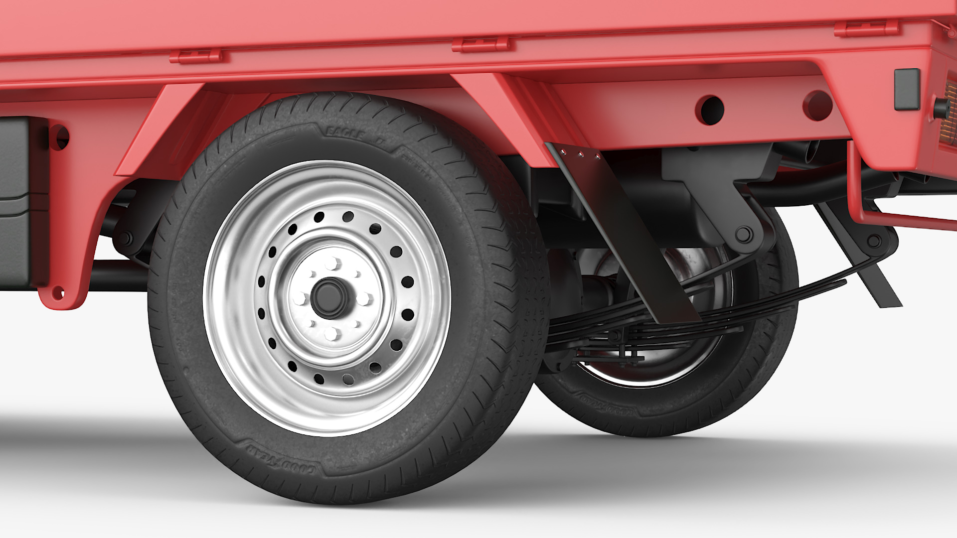 3D Truck Suzuki Carry Red Simplified model