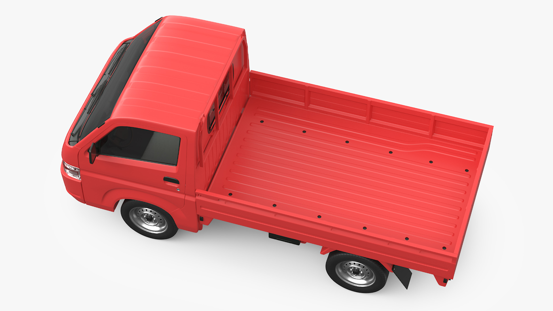 3D Truck Suzuki Carry Red Simplified model