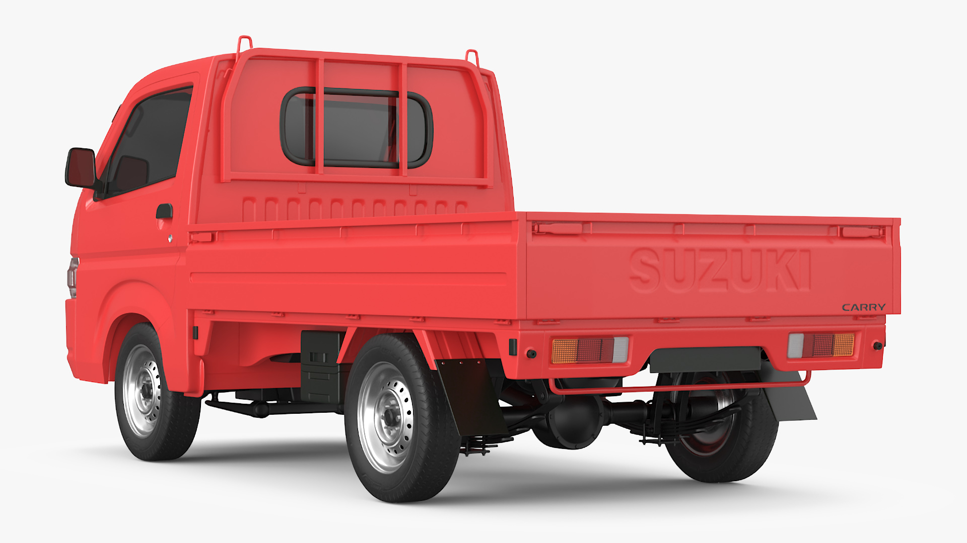 3D Truck Suzuki Carry Red Simplified model