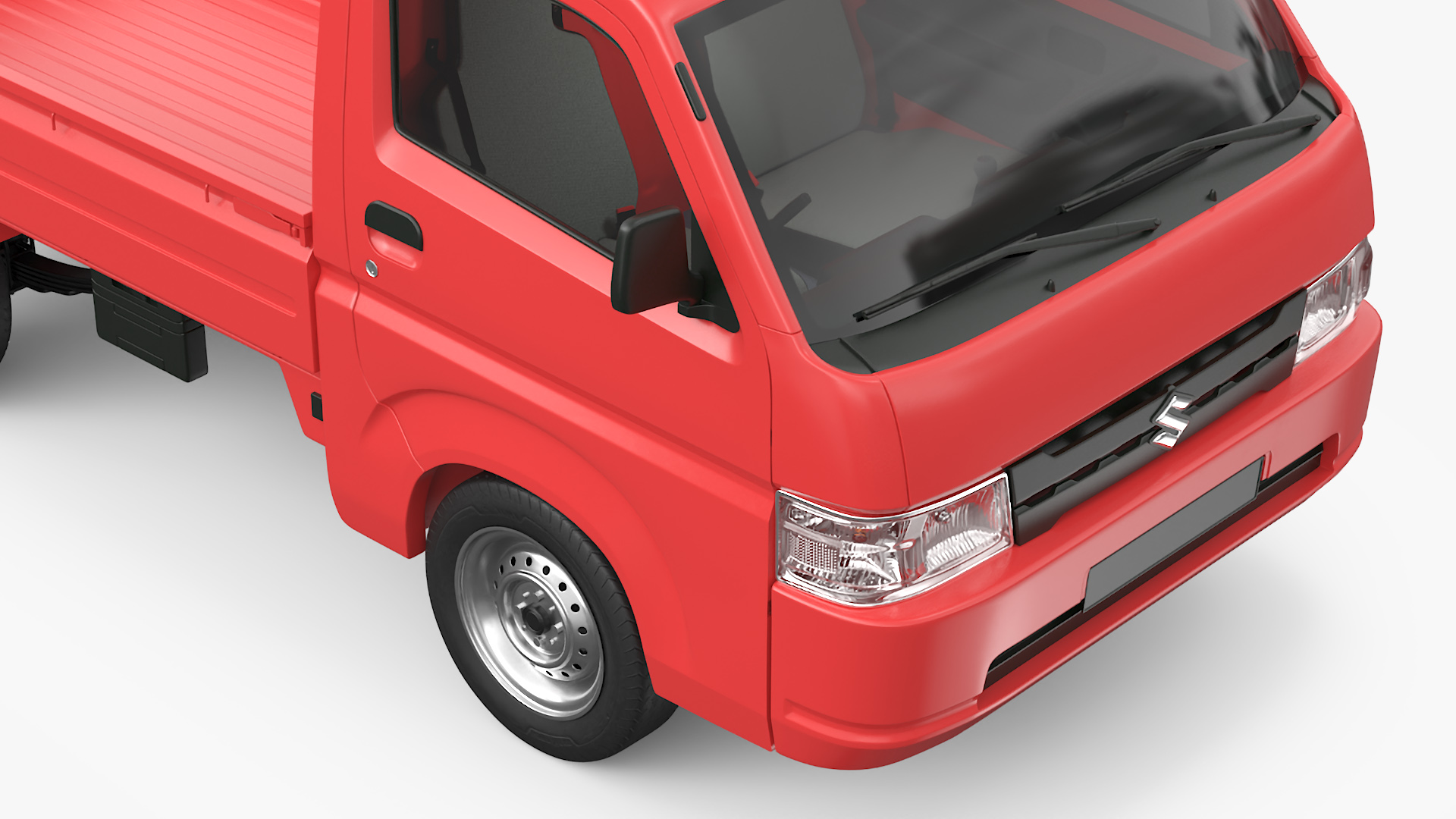 3D Truck Suzuki Carry Red Simplified model