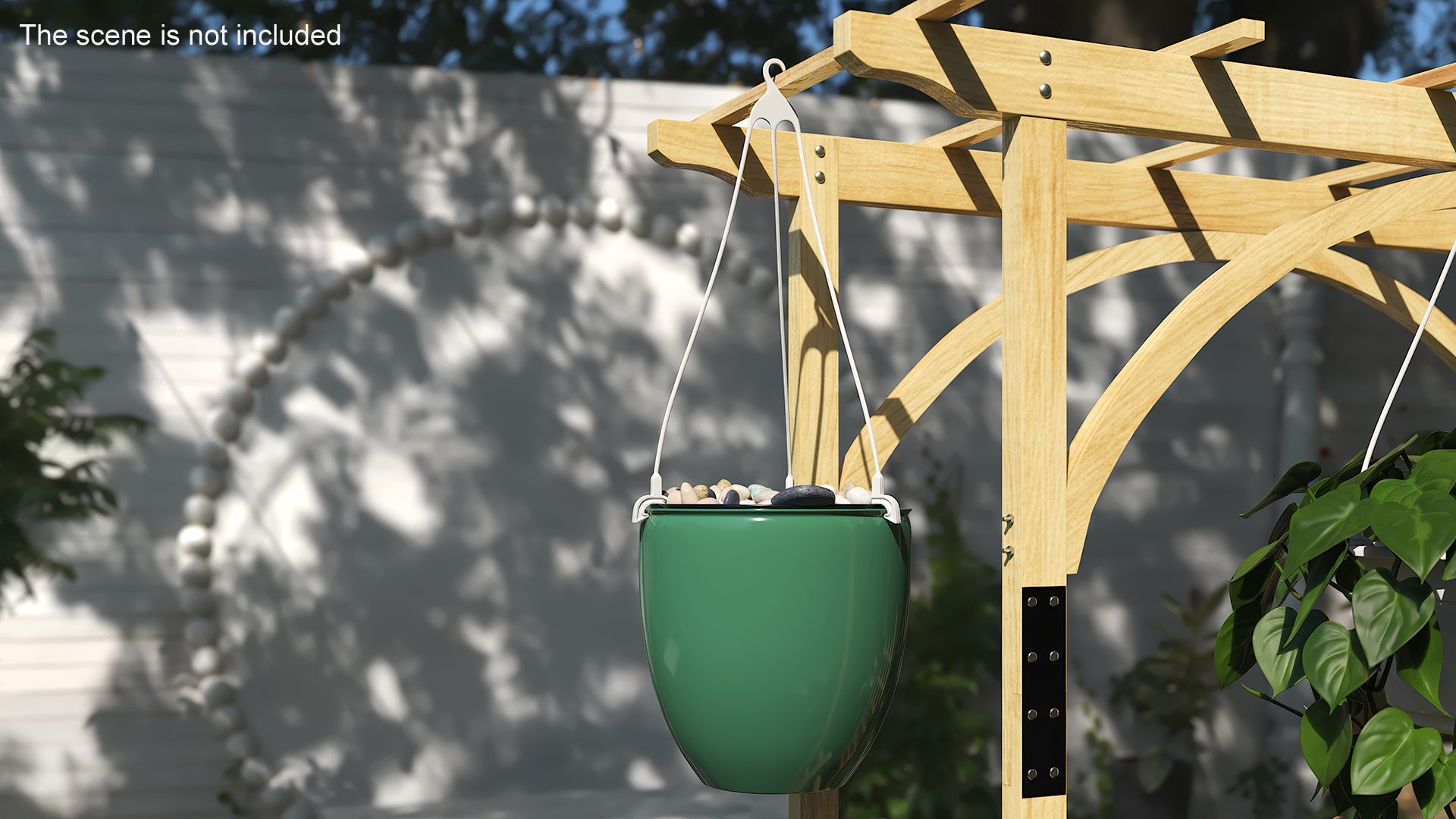 3D Hanging Planter with Pebbles model