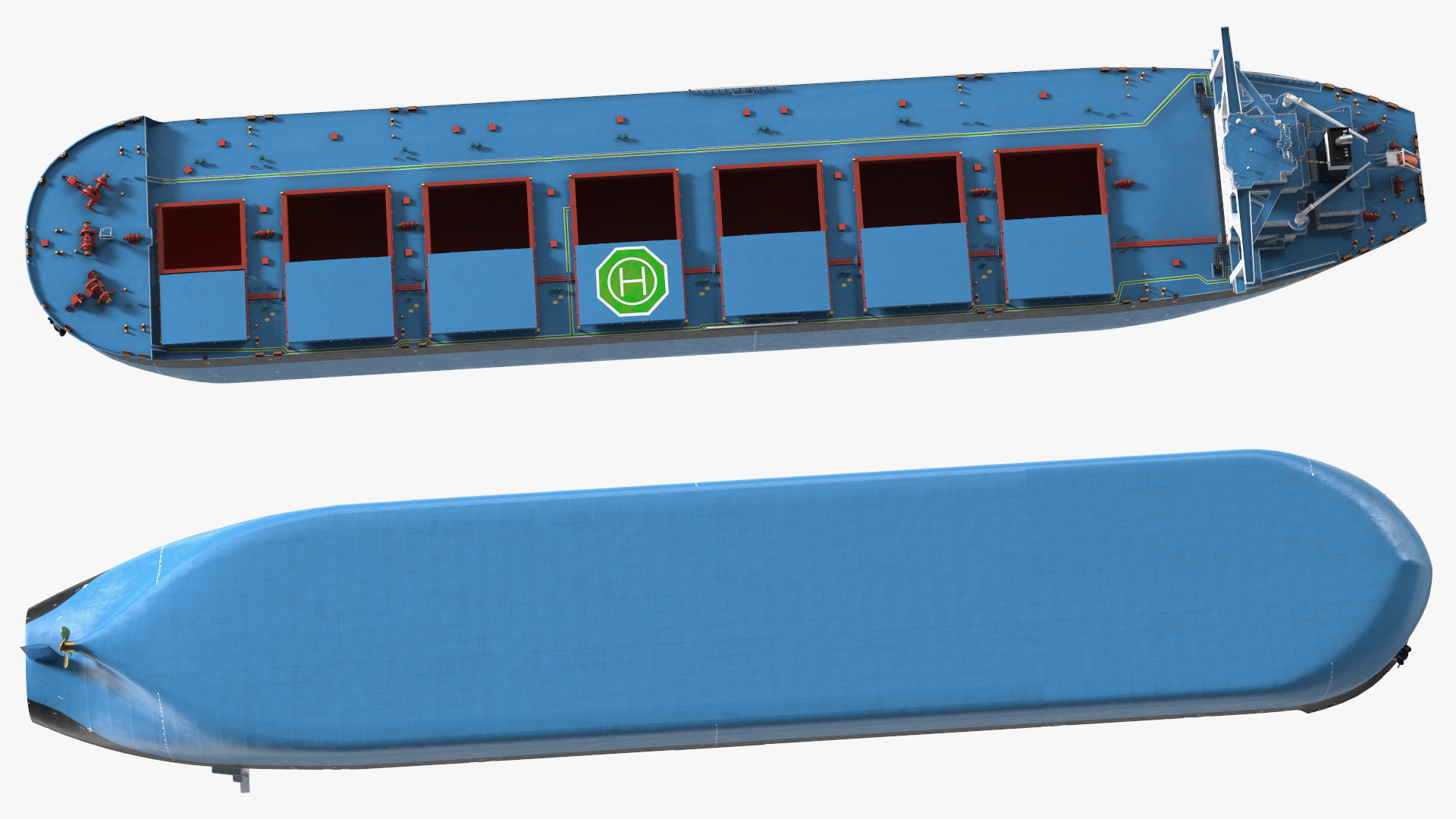 3D Bulk Carrier Ship Empty model