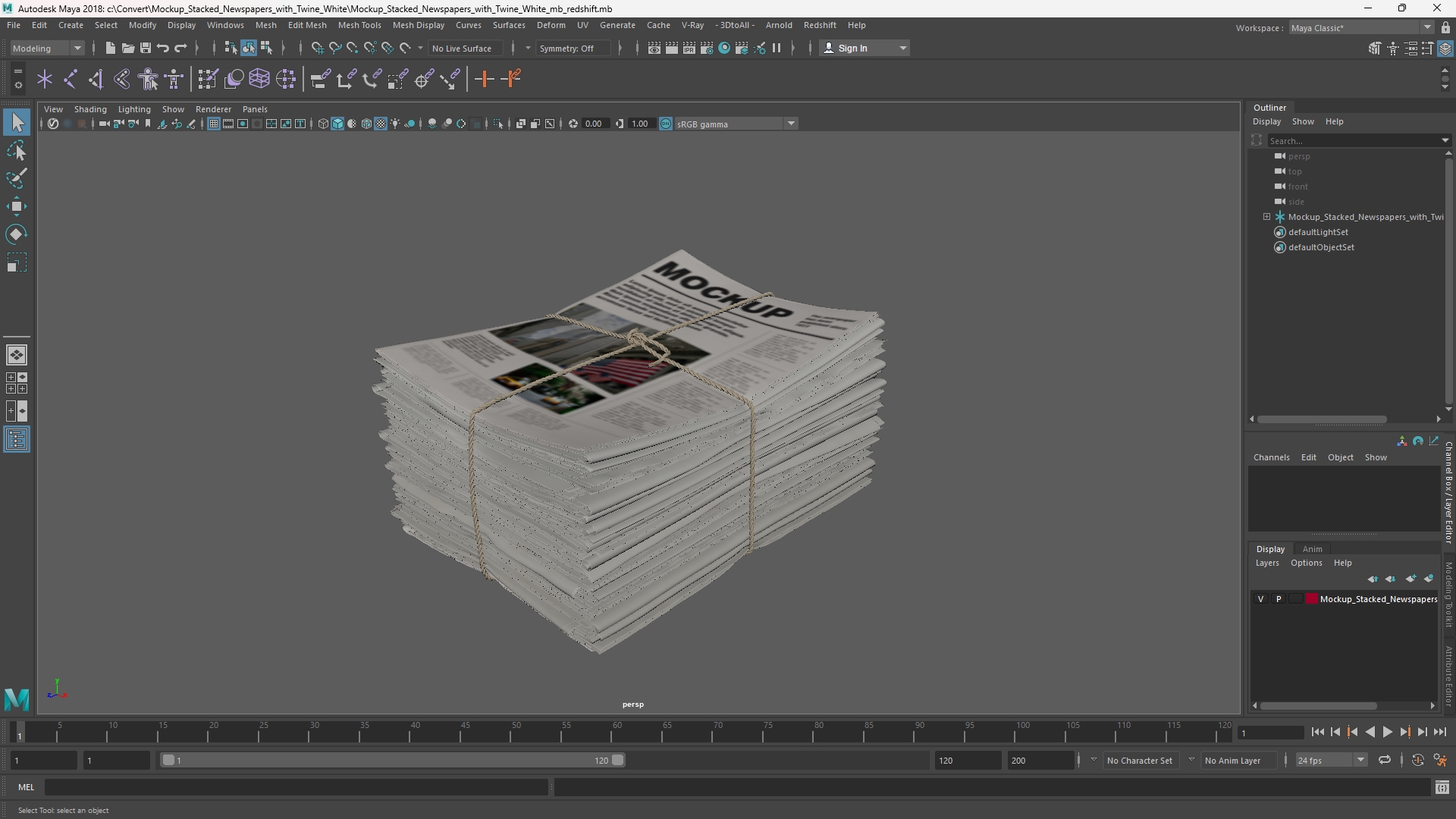 Mockup Stacked Newspapers with Twine White - view 11