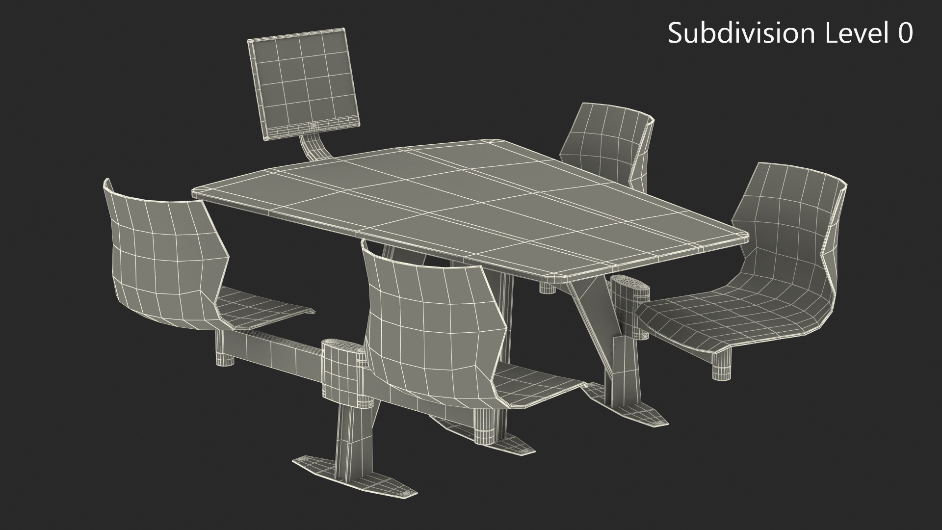 3D Bowling Table with Red Chairs and Monitor