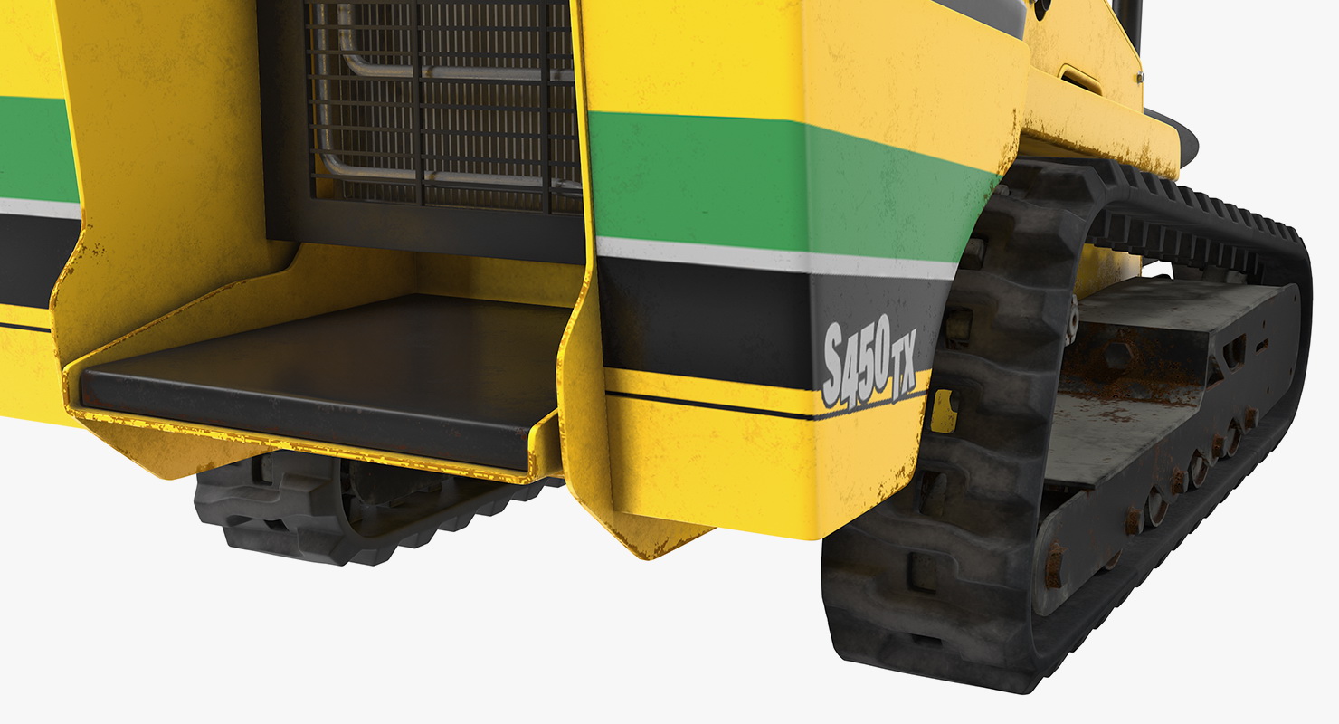 3D Mini Skid Steer Vermeer with Auger Drill Dirty
