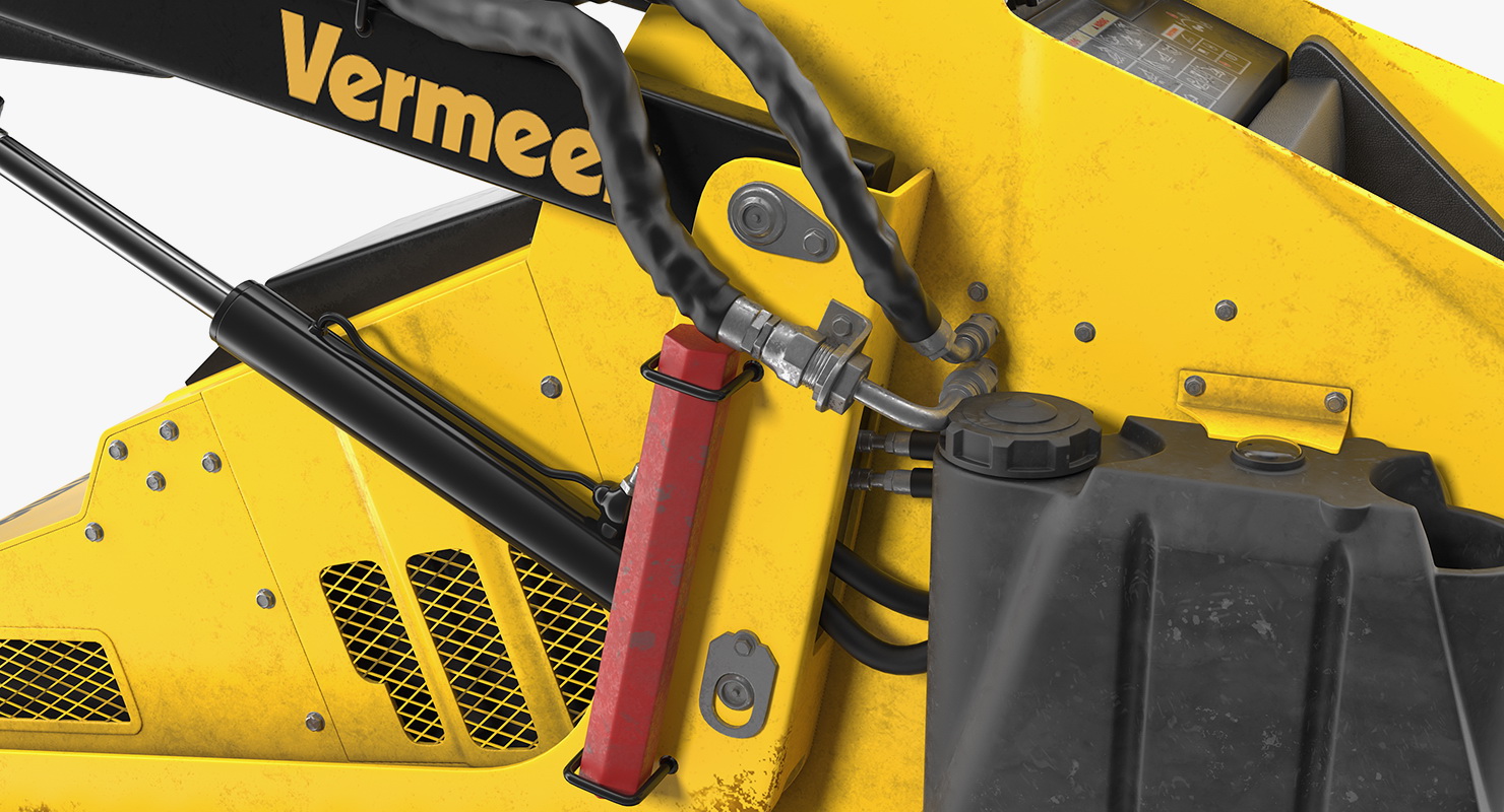 3D Mini Skid Steer Vermeer with Auger Drill Dirty