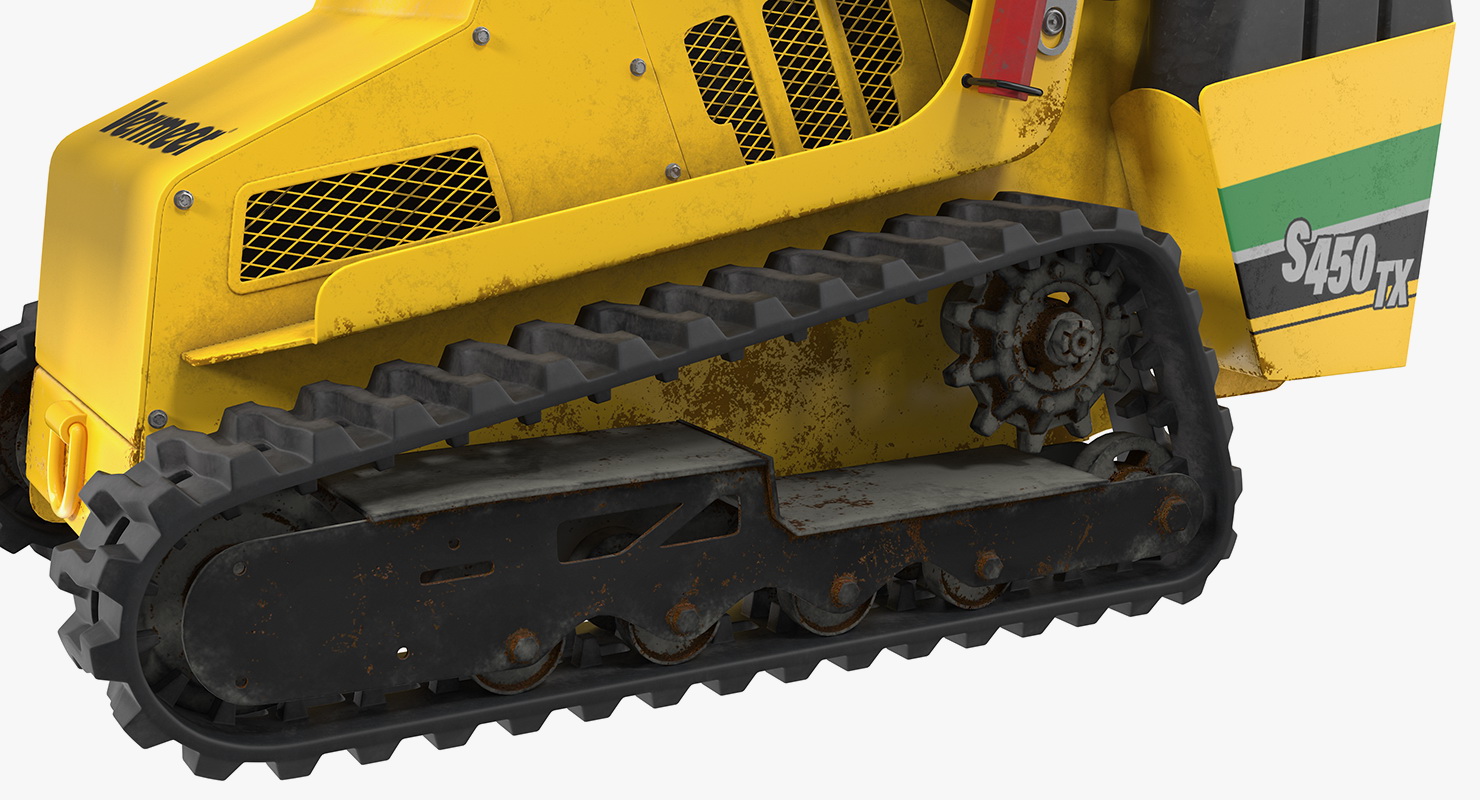 3D Mini Skid Steer Vermeer with Auger Drill Dirty