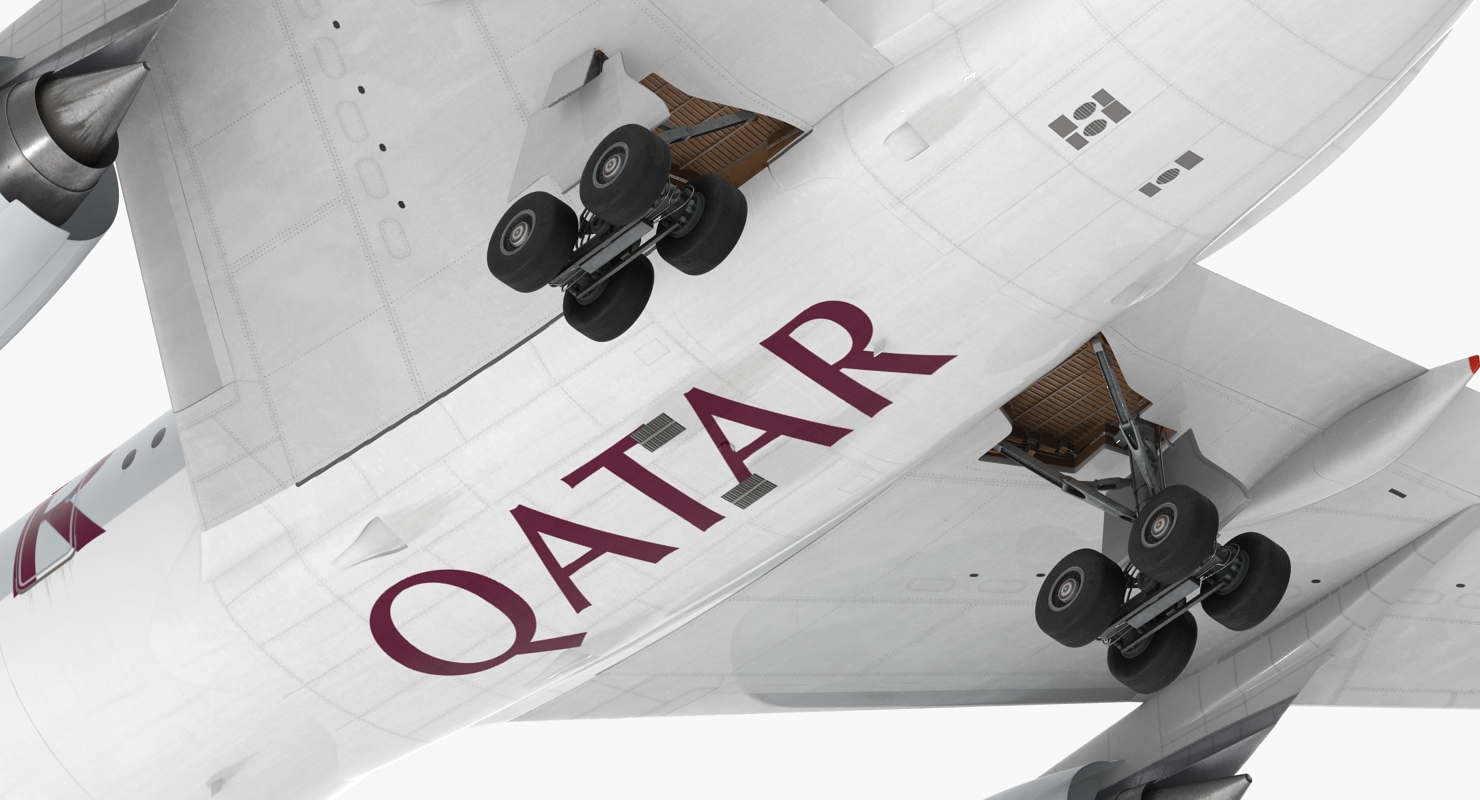 3D Airbus A350 900 Qatar Rigged model