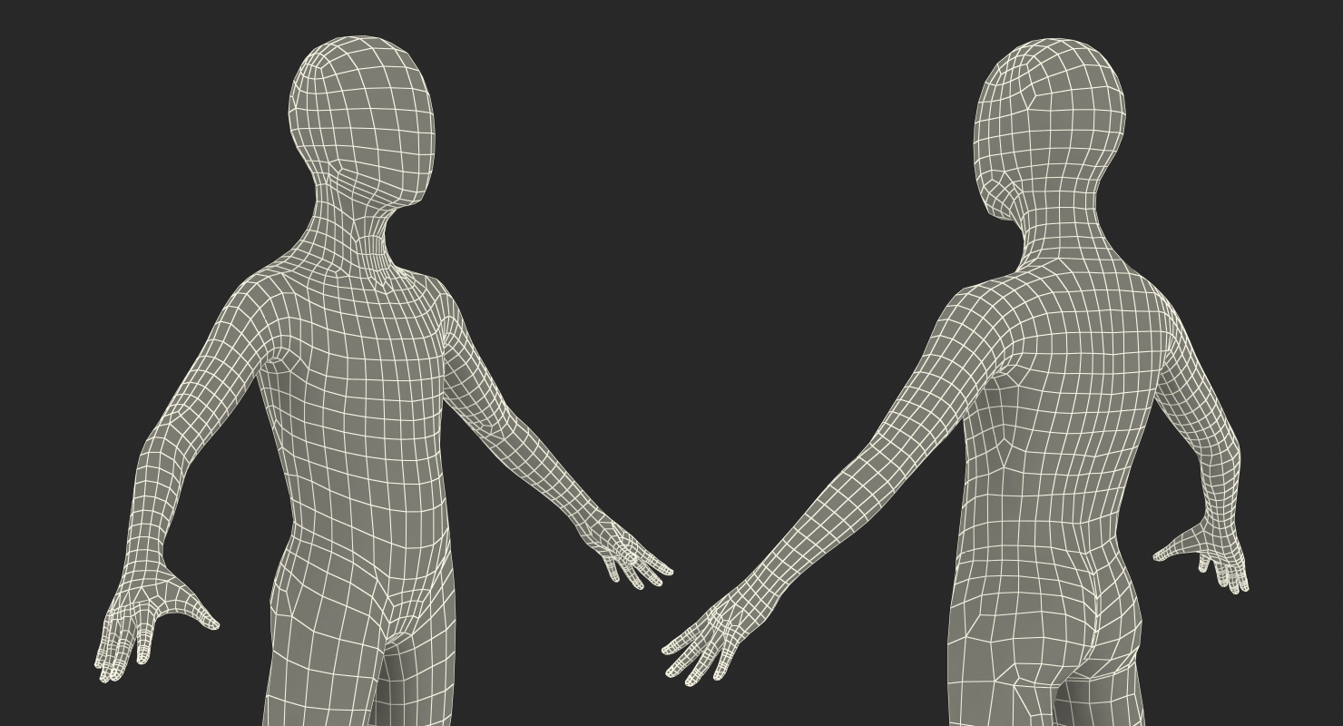 Child Mannequin Rigged 3D