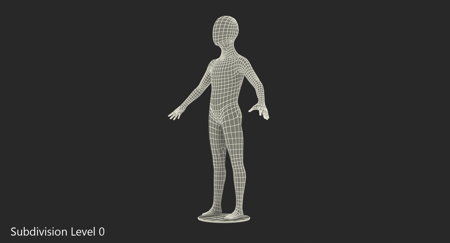Child Mannequin Rigged 3D