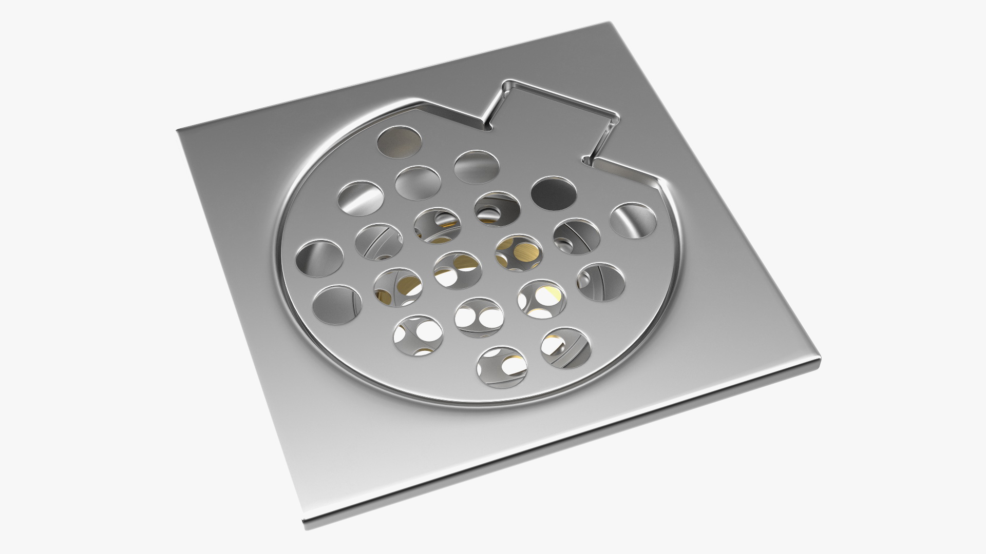 3D Steel Shower Drain model