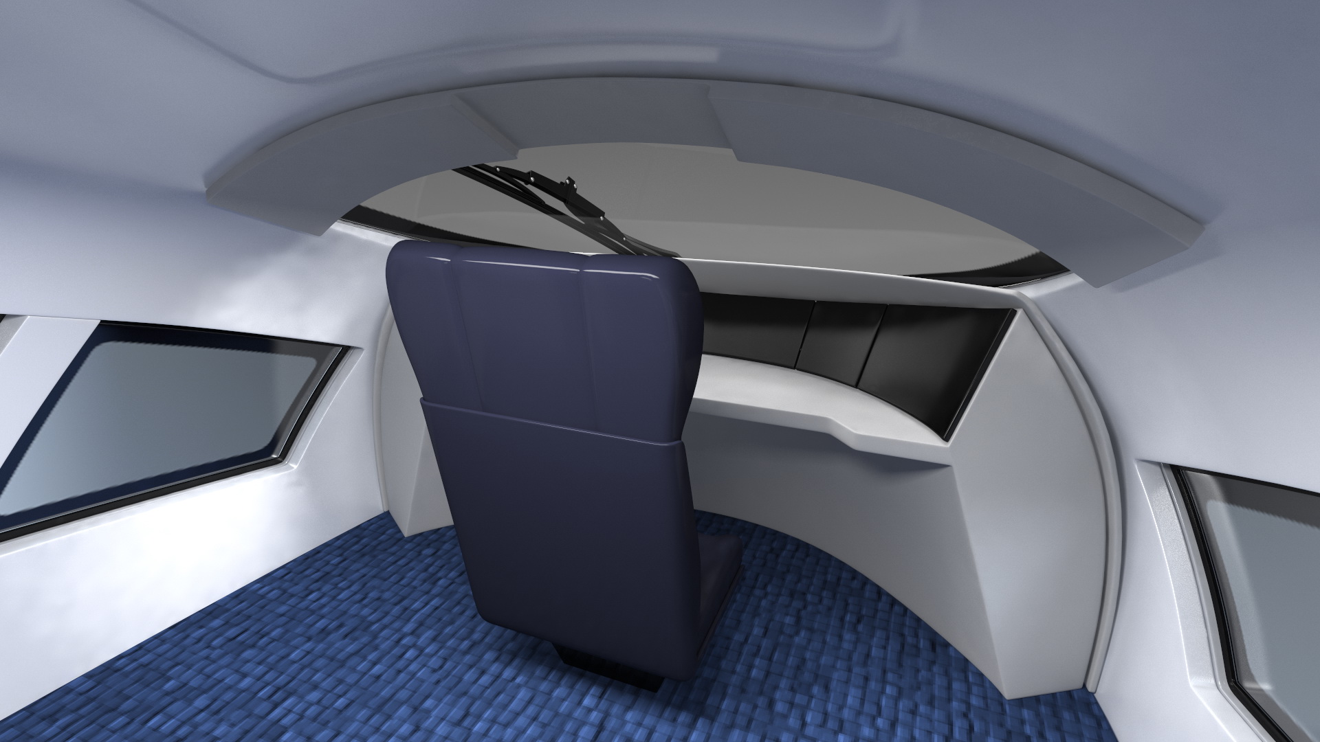 3D model Ice Train Simple Interior