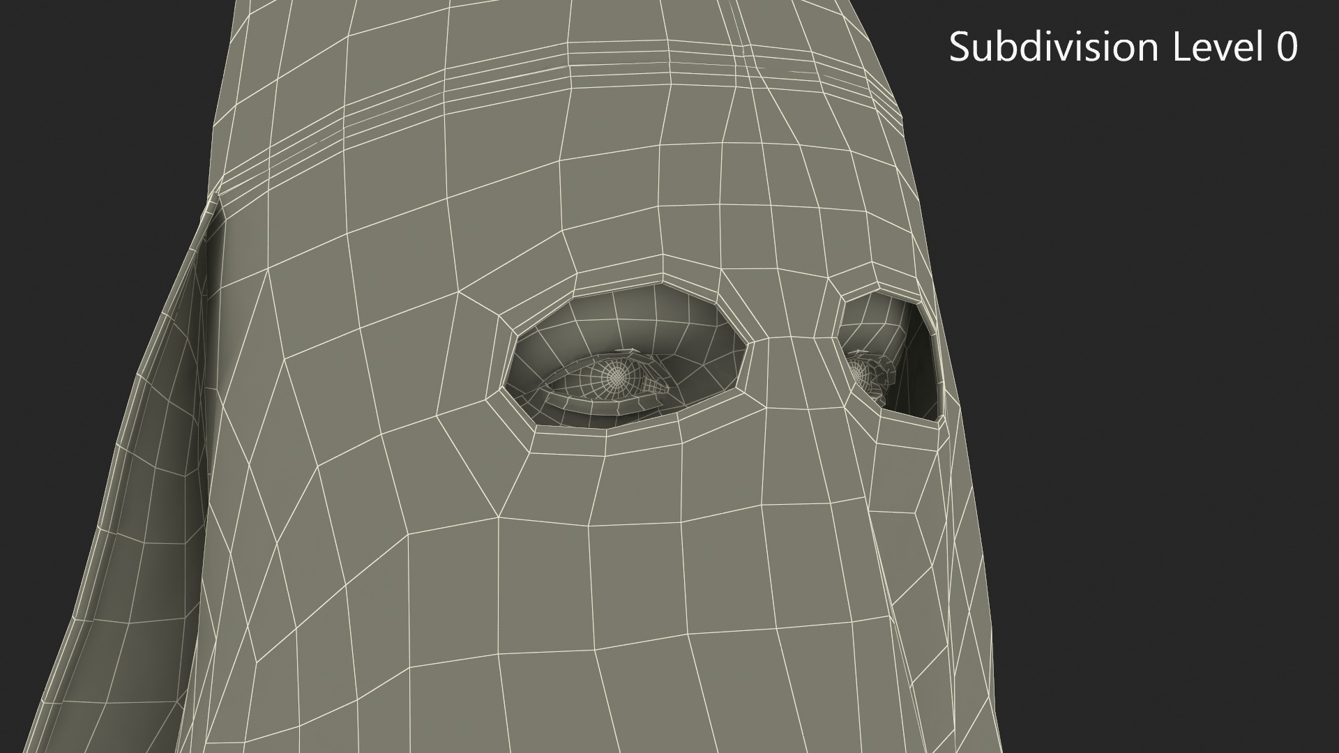 3D Head Wearing White Ku Klux Klan Mask