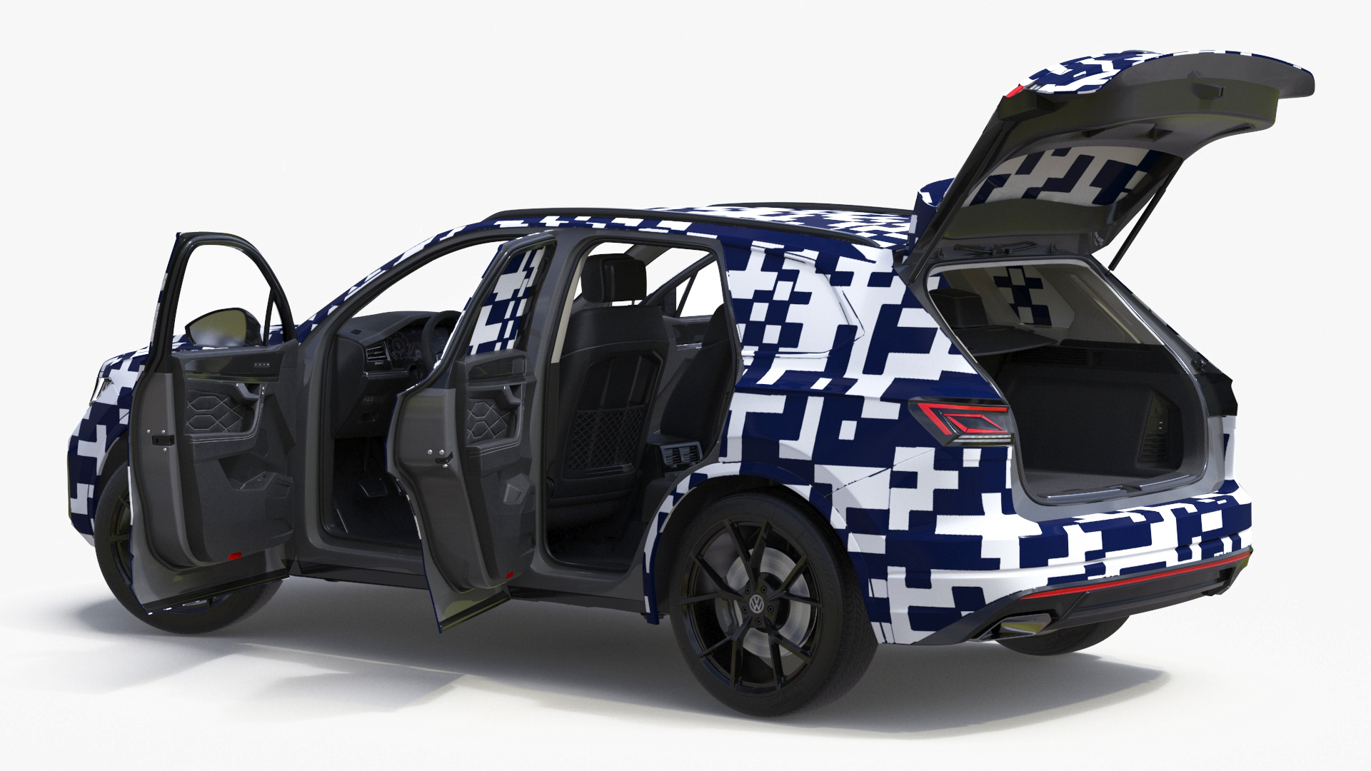 Volkswagen Touareg 2024 QR Rigged for Maya 3D