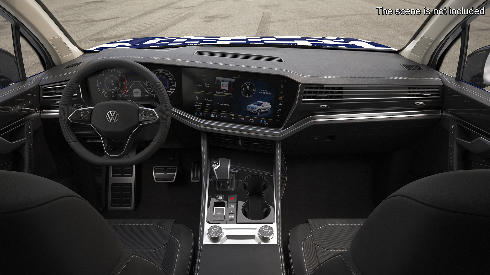 Volkswagen Touareg 2024 QR Rigged for Maya 3D