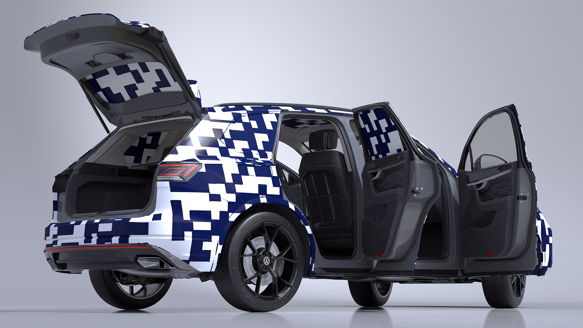 Volkswagen Touareg 2024 QR Rigged for Maya 3D