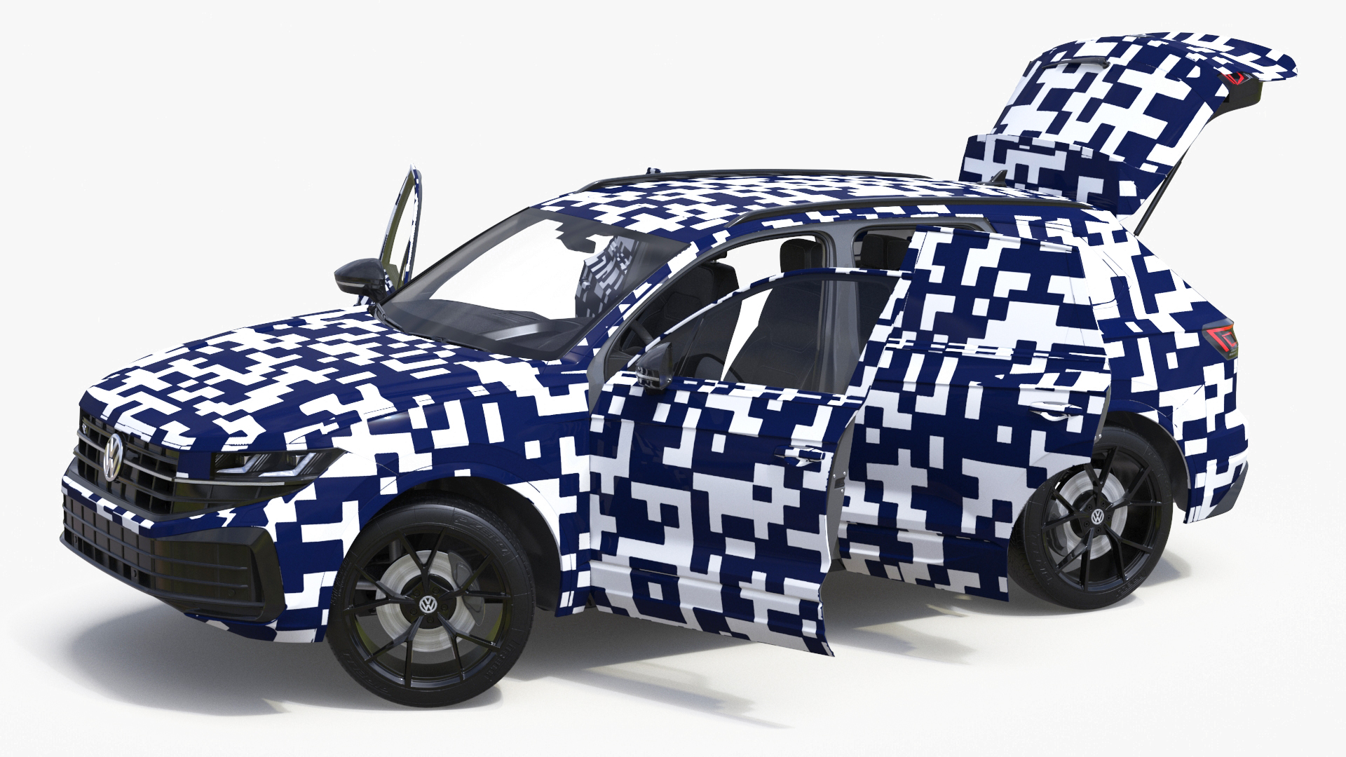 Volkswagen Touareg 2024 QR Rigged for Maya 3D