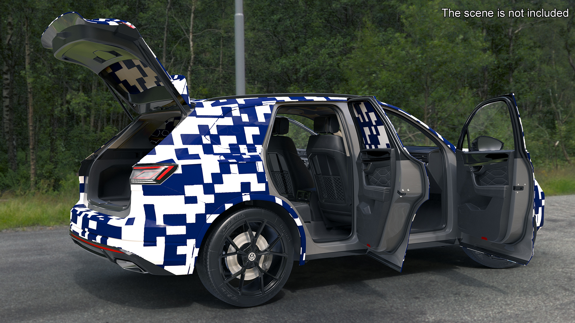Volkswagen Touareg 2024 QR Rigged for Maya 3D