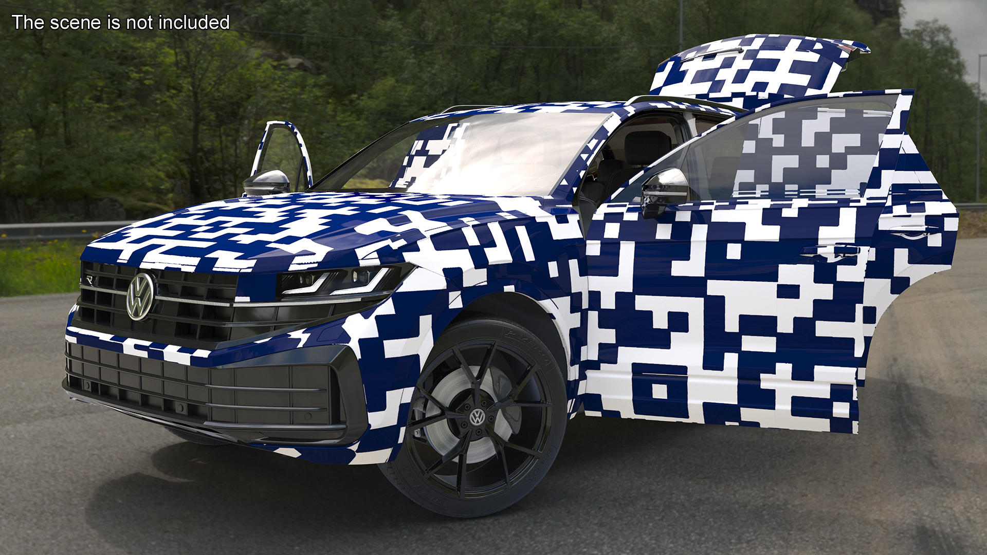 Volkswagen Touareg 2024 QR Rigged for Maya 3D