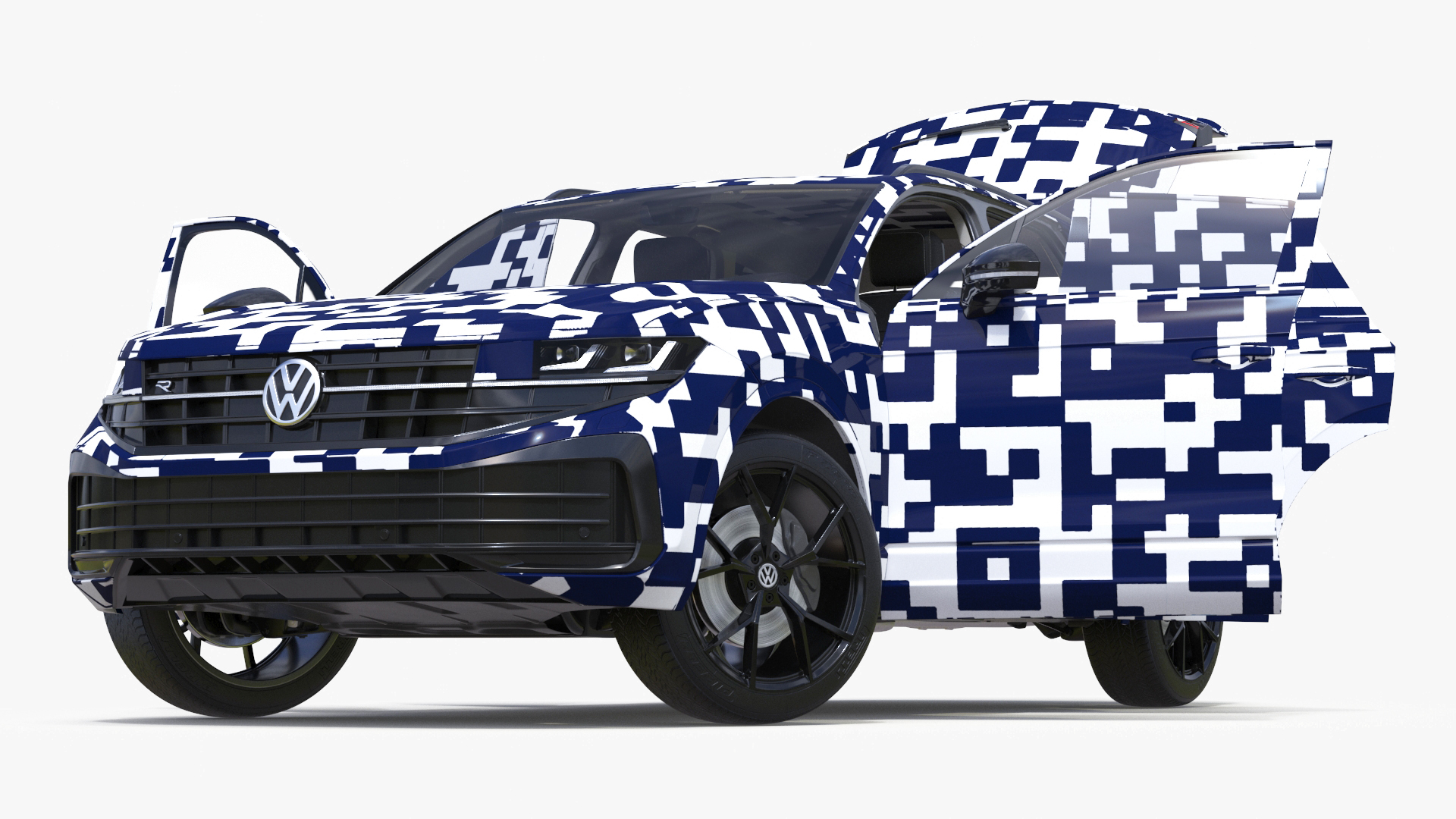 Volkswagen Touareg 2024 QR Rigged for Maya 3D