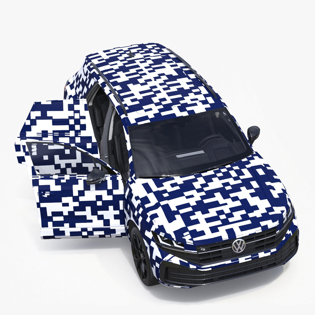 Volkswagen Touareg 2024 QR Rigged for Maya 3D
