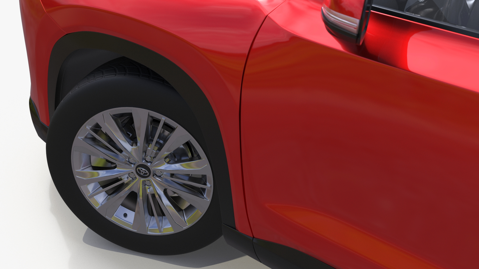 Toyota Grand Highlander 2024 Red Rigged 3D model
