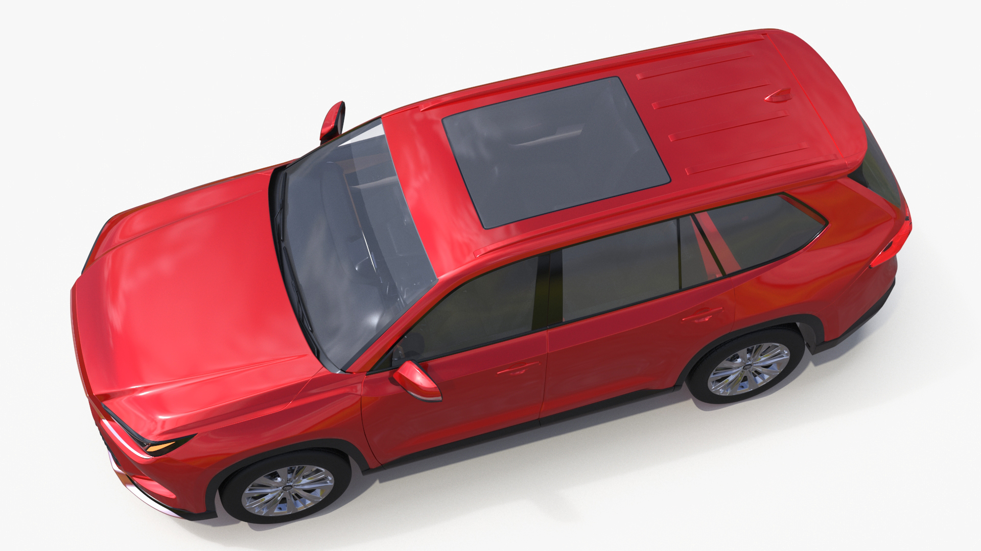 Toyota Grand Highlander 2024 Red Rigged 3D model