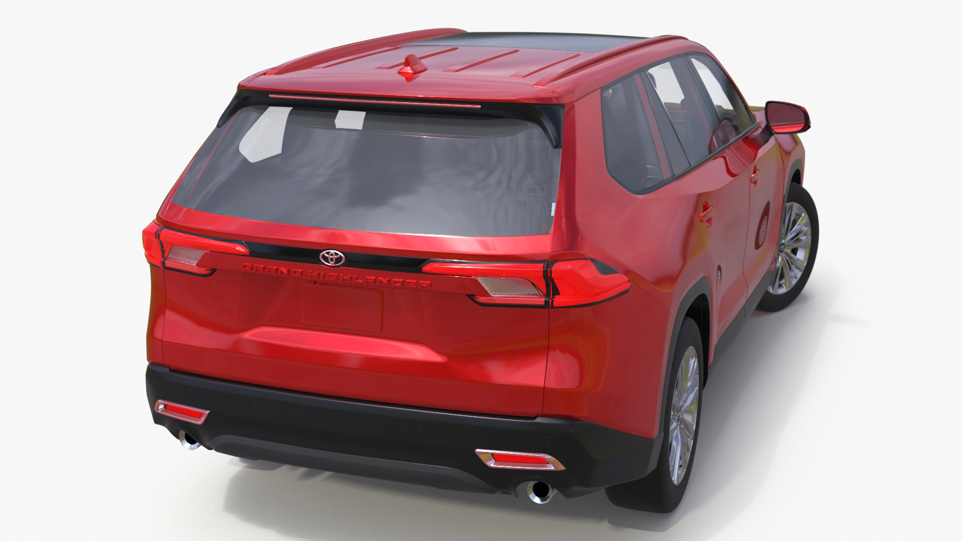 Toyota Grand Highlander 2024 Red Rigged 3D model