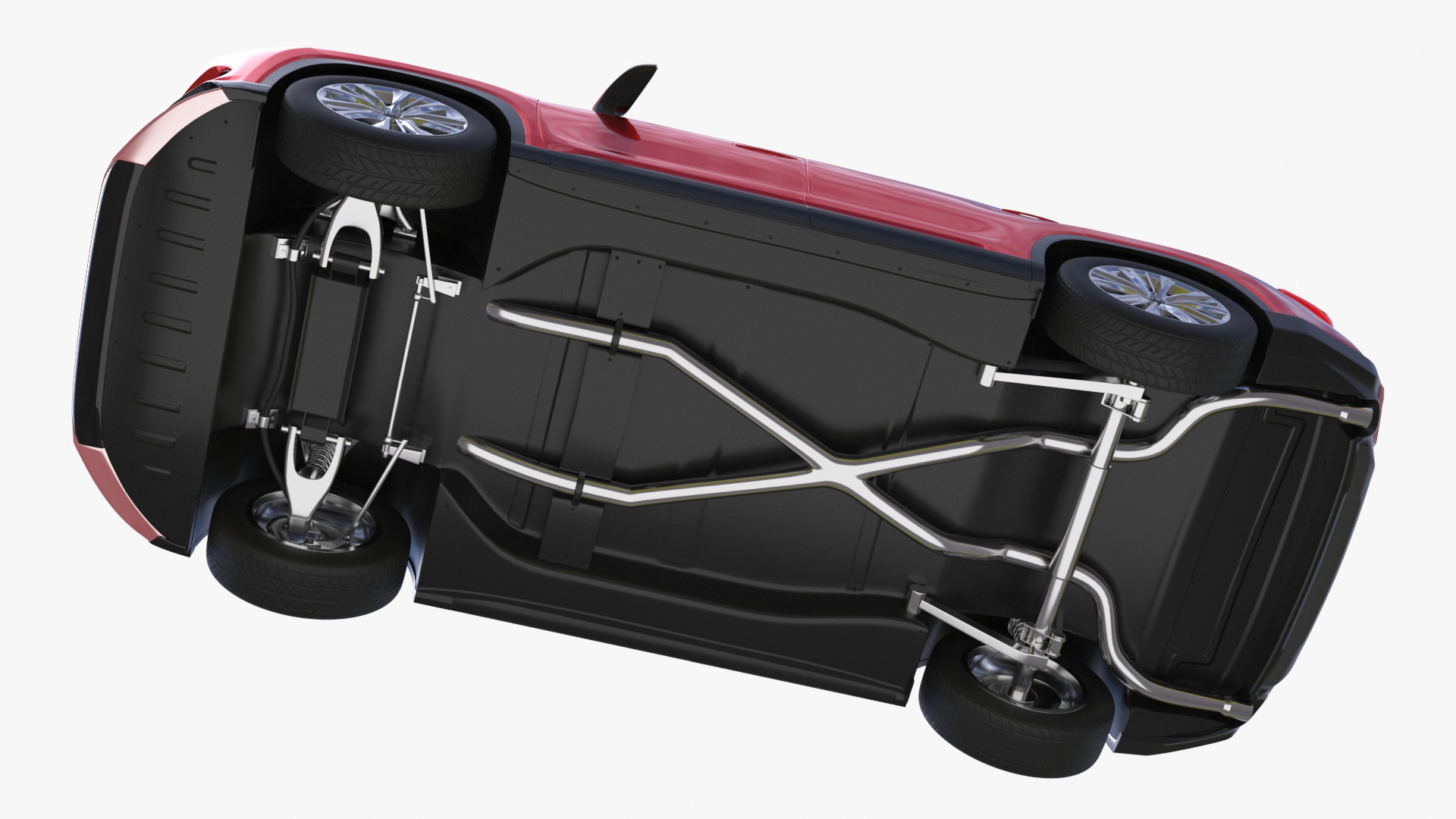 Toyota Grand Highlander 2024 Red Rigged 3D model