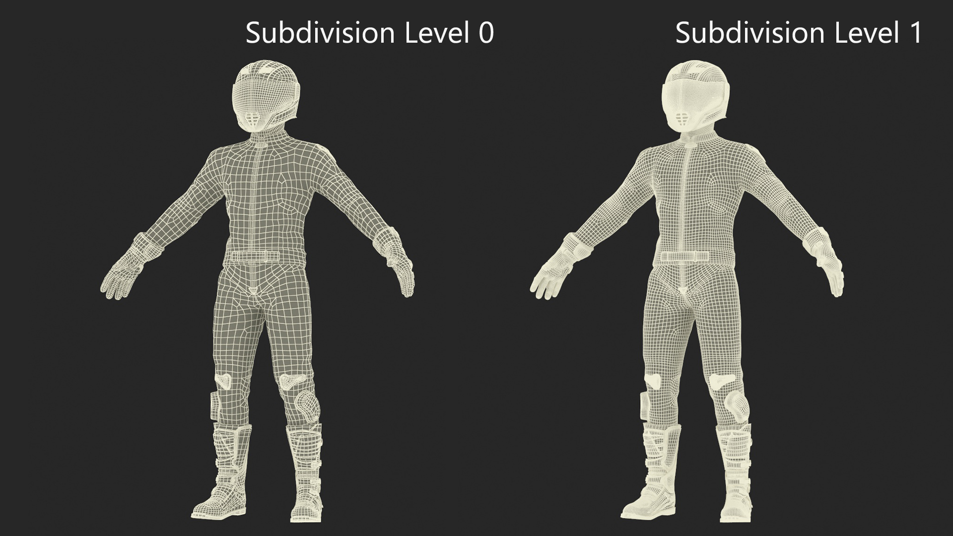 3D model Sport Bike Rider Wearing Honda Race Suit