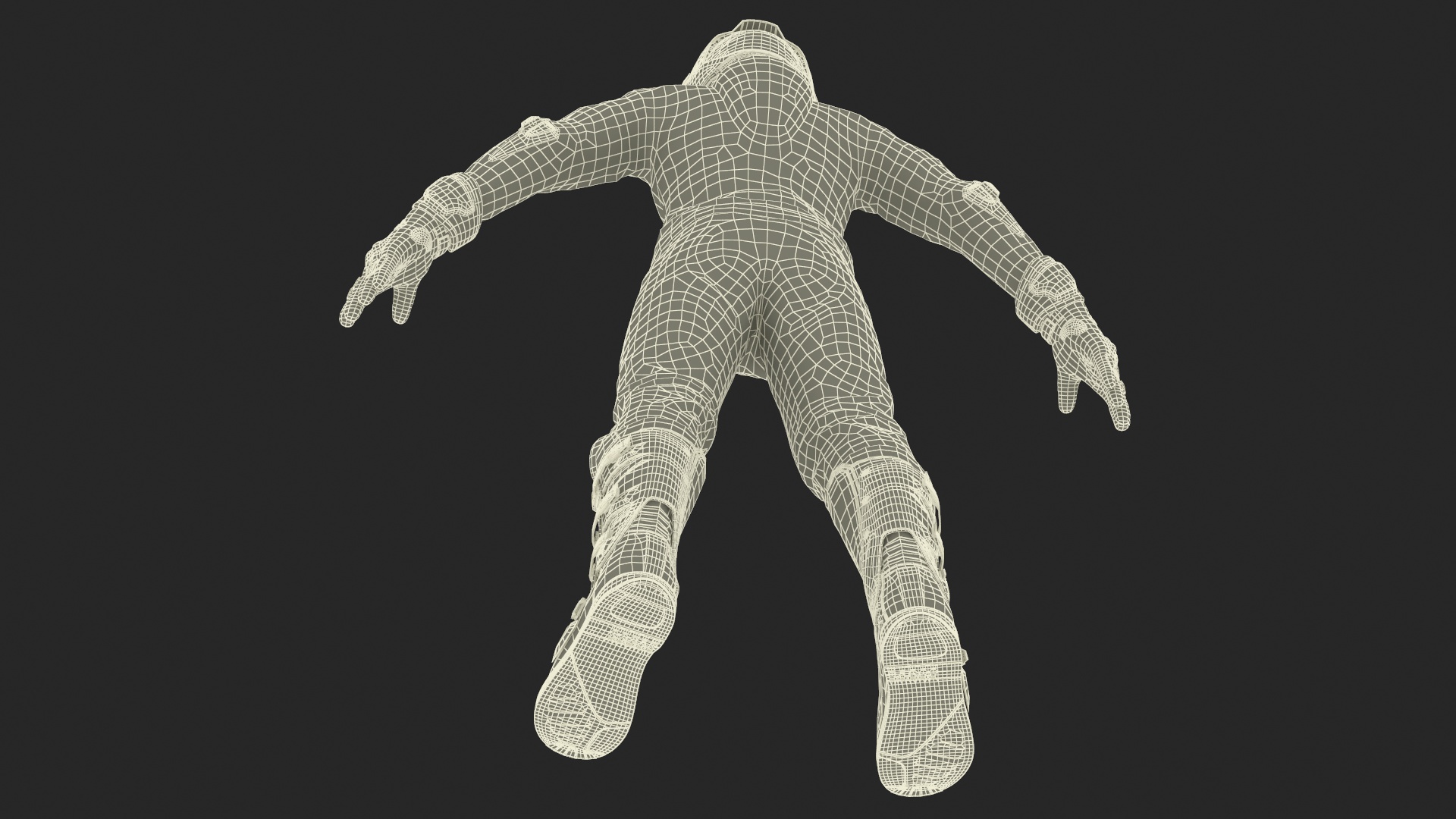 3D model Sport Bike Rider Wearing Honda Race Suit