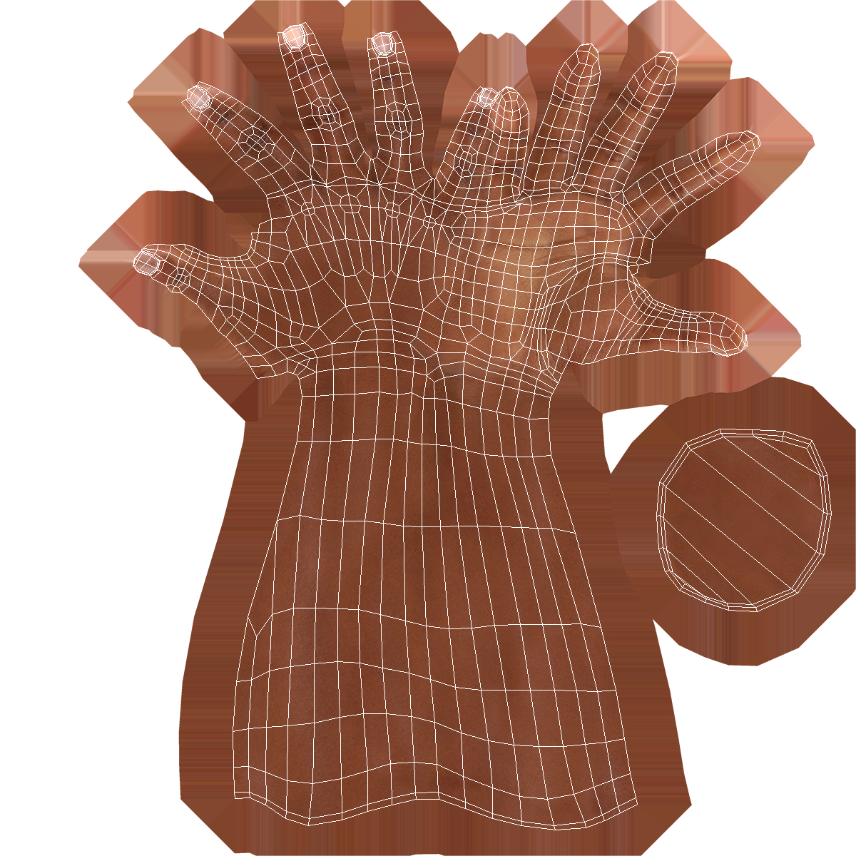 3D model African Woman Hand Rigged
