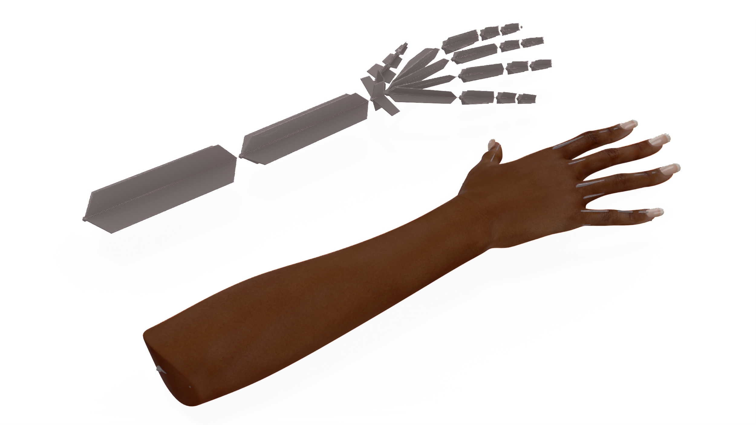3D model African Woman Hand Rigged