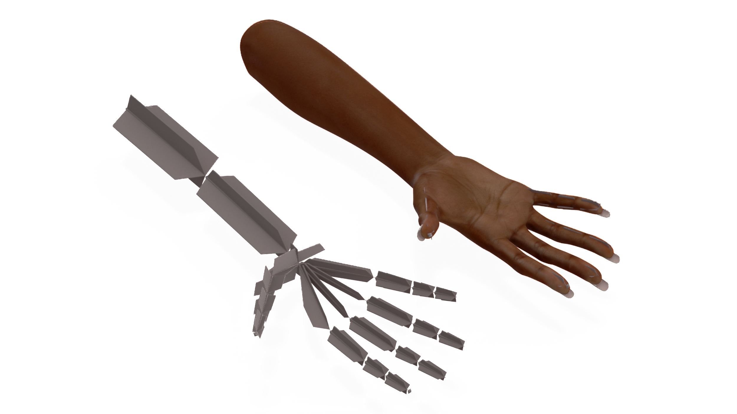 3D model African Woman Hand Rigged