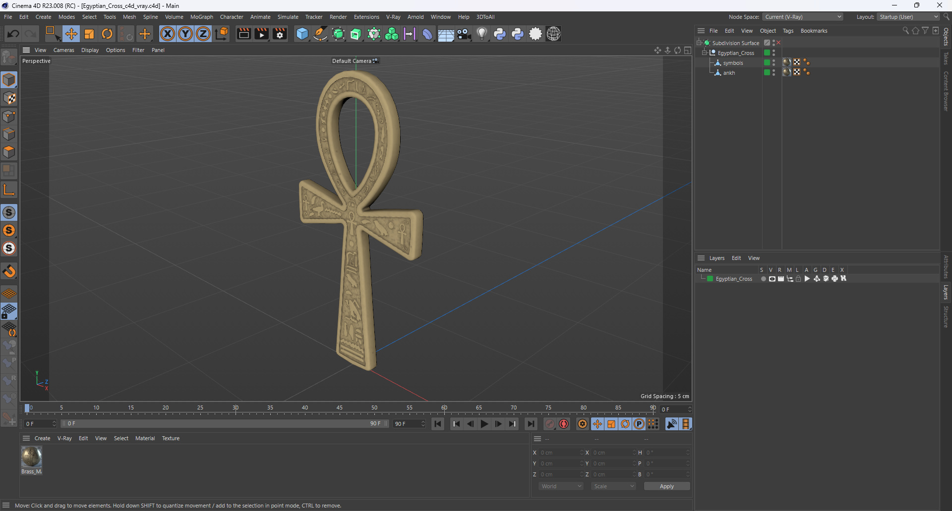 Egyptian Cross 3D model