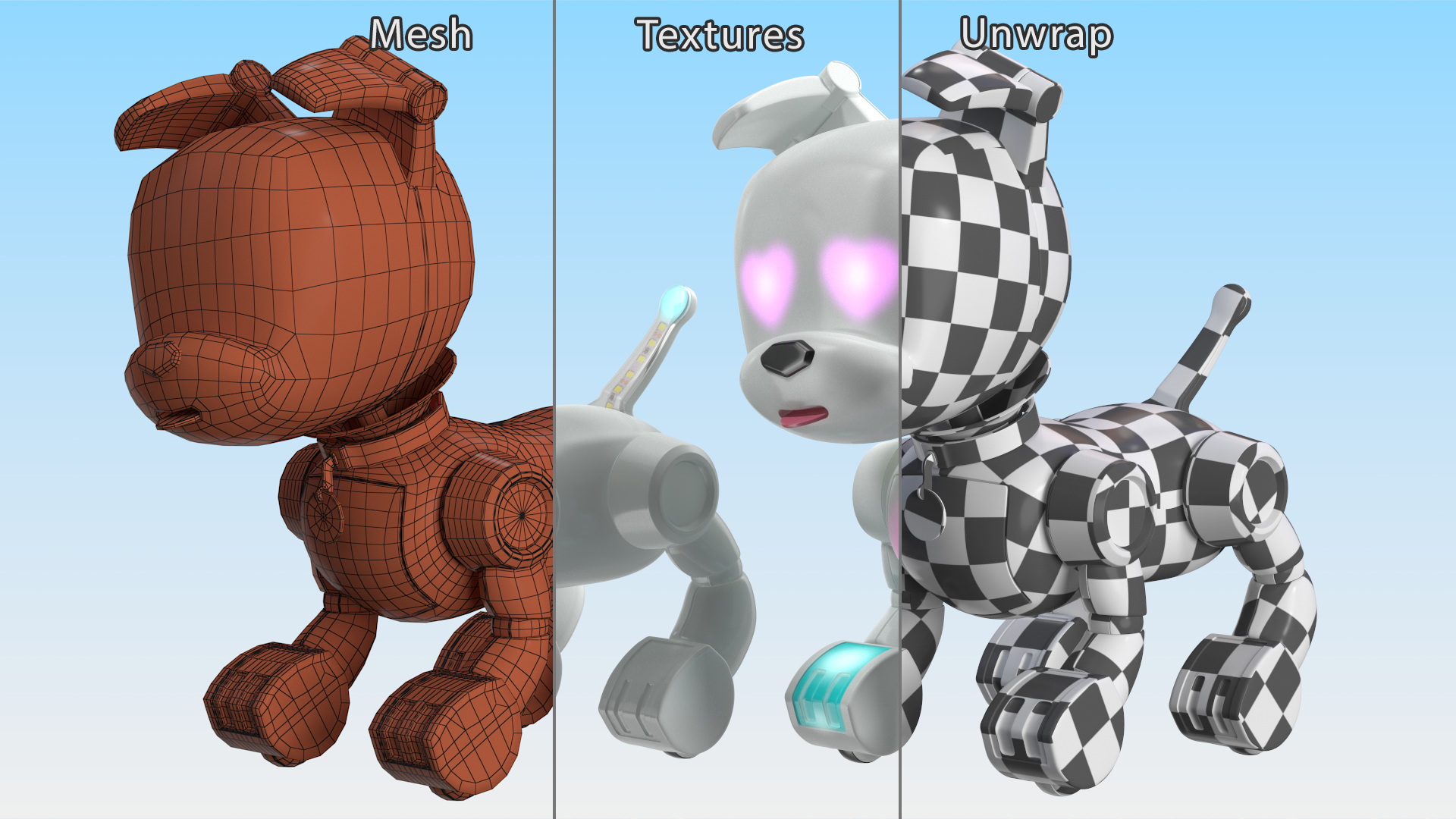 MINTiD Robot Dog E Rigged for Cinema 4D 3D model