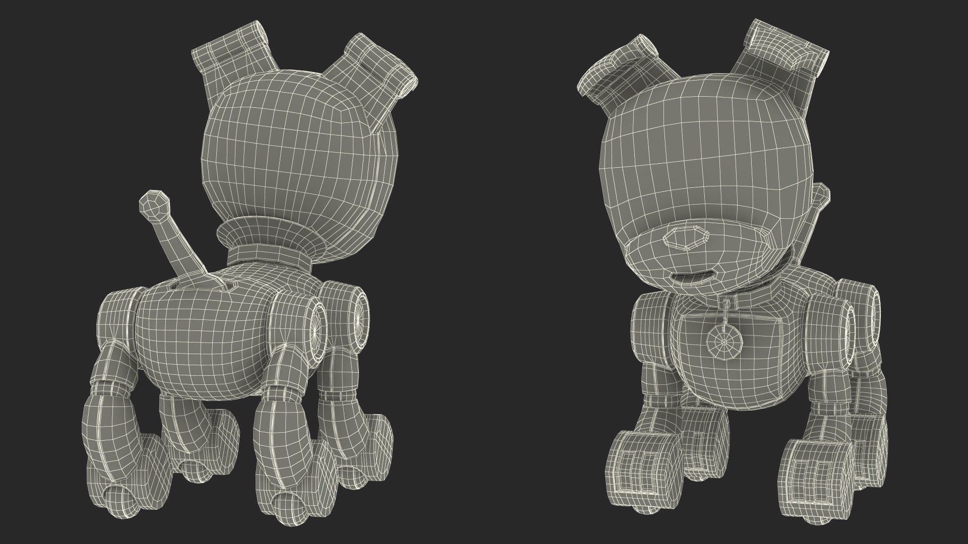 MINTiD Robot Dog E Rigged for Cinema 4D 3D model