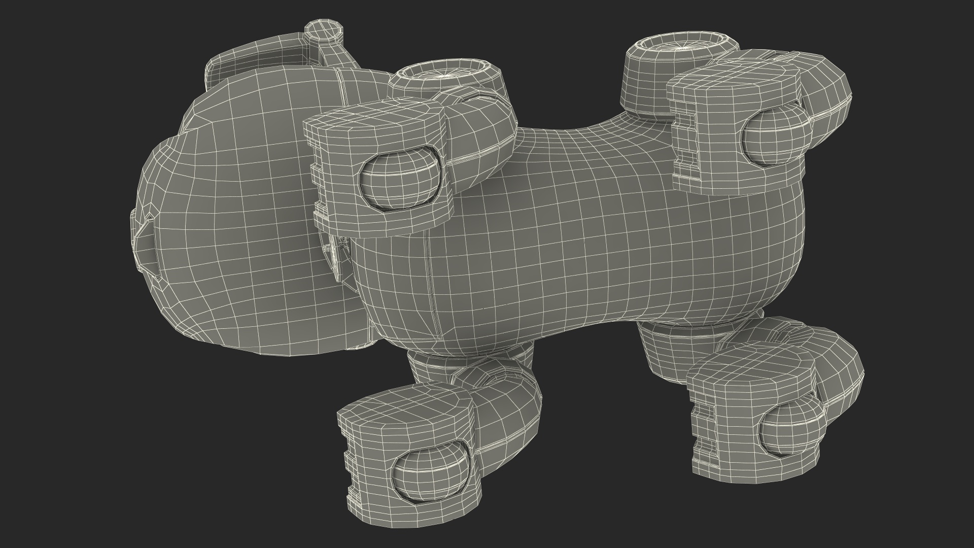 MINTiD Robot Dog E Rigged for Cinema 4D 3D model