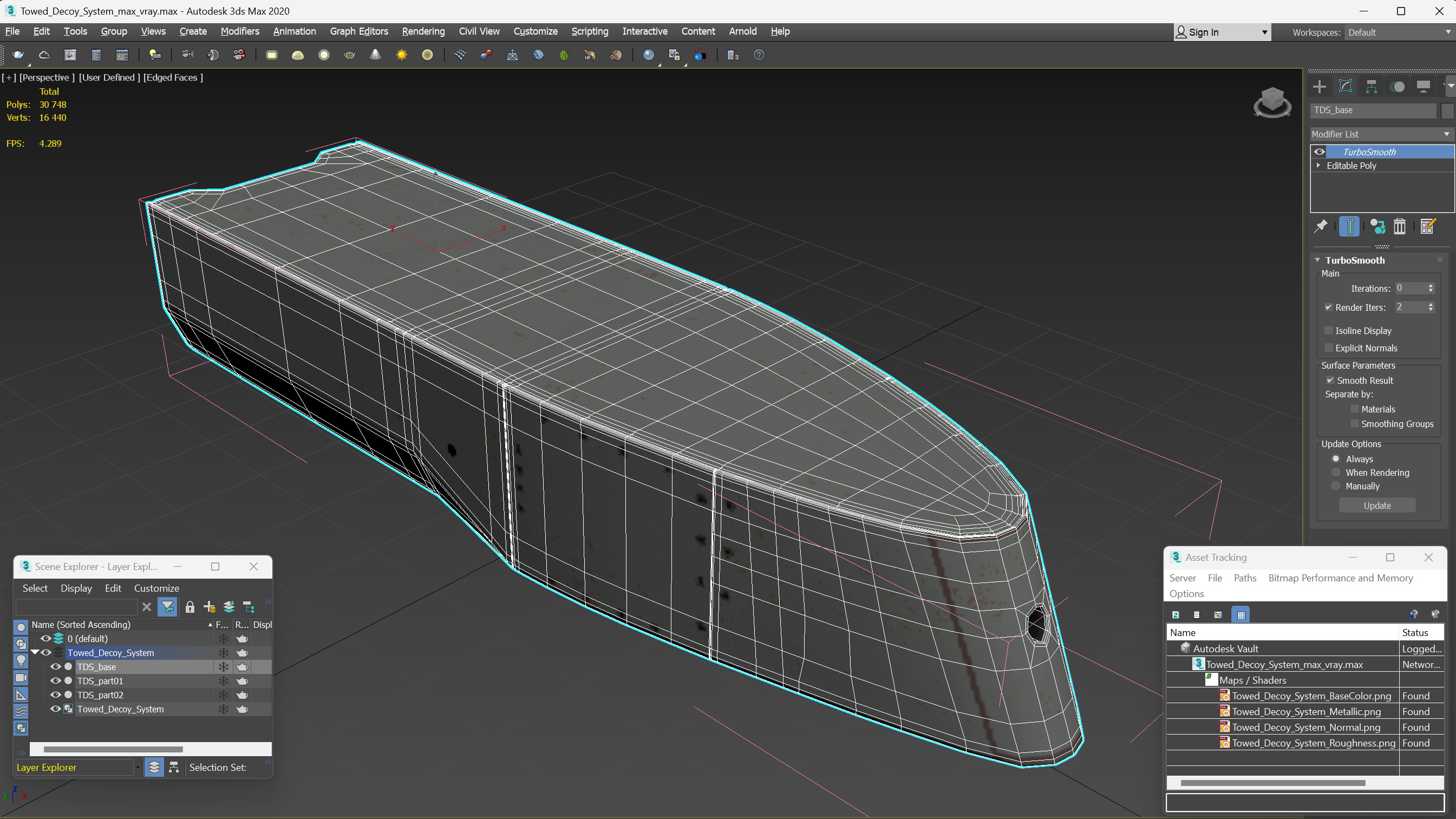 3D Towed Decoy System model