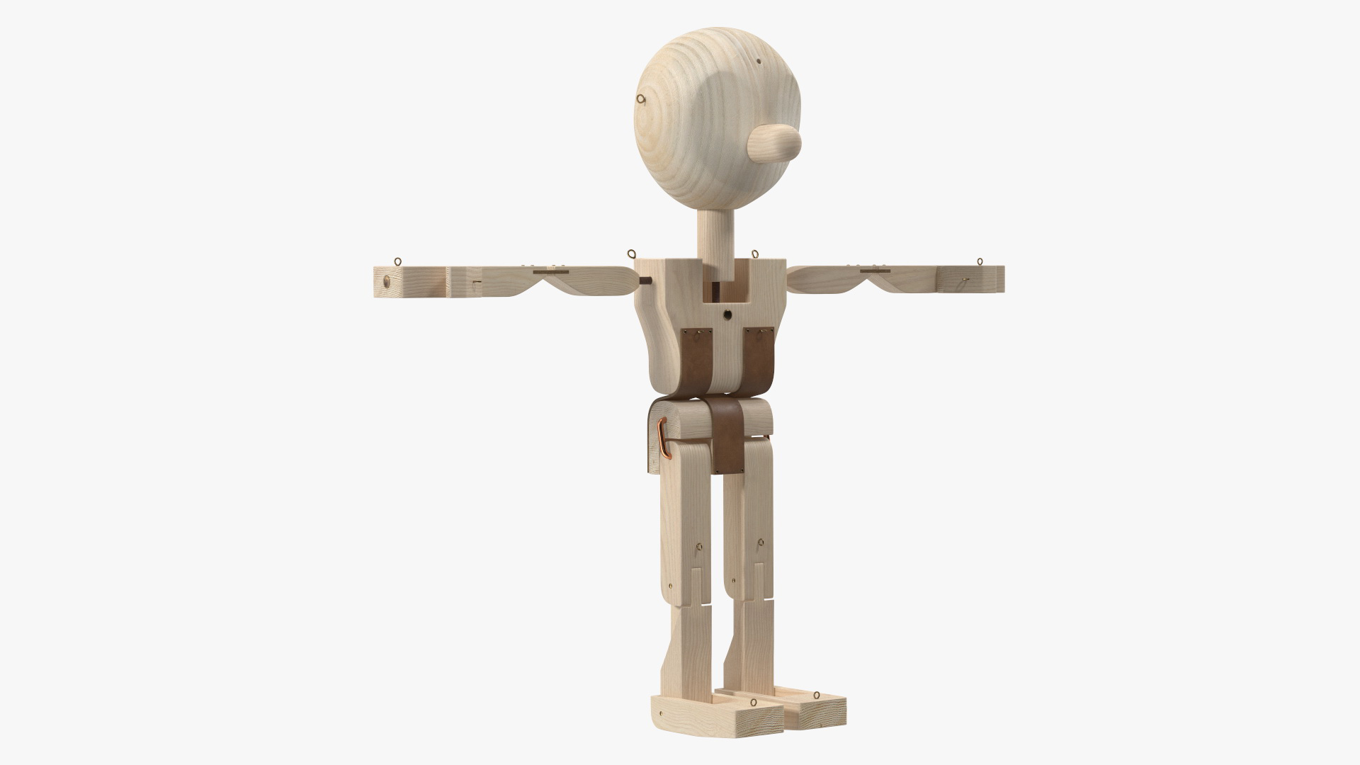 3D Raw Wooden Character Rigged for Cinema 4D
