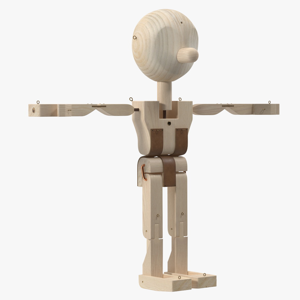 3D Raw Wooden Character Rigged for Cinema 4D